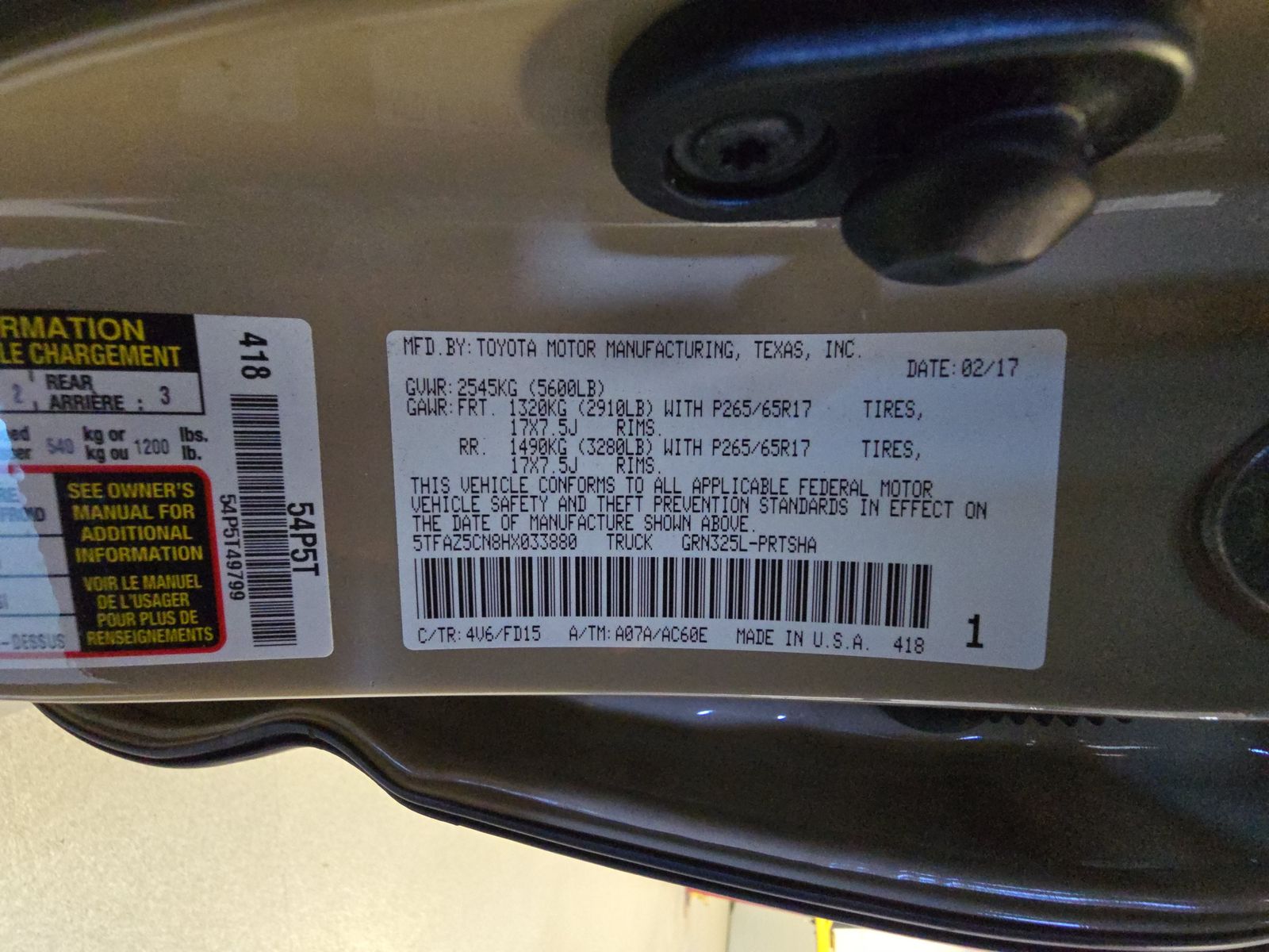 2017 Toyota Tacoma TRD Sport RWD