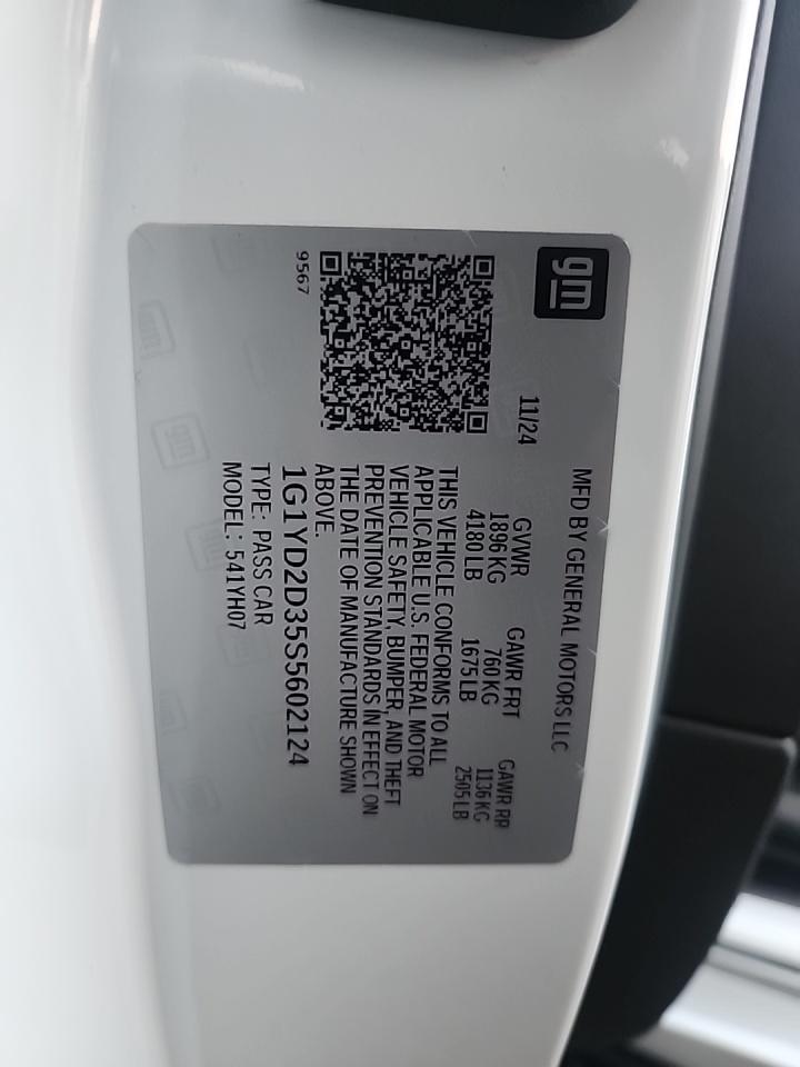 2025 Chevrolet Corvette Z06 RWD