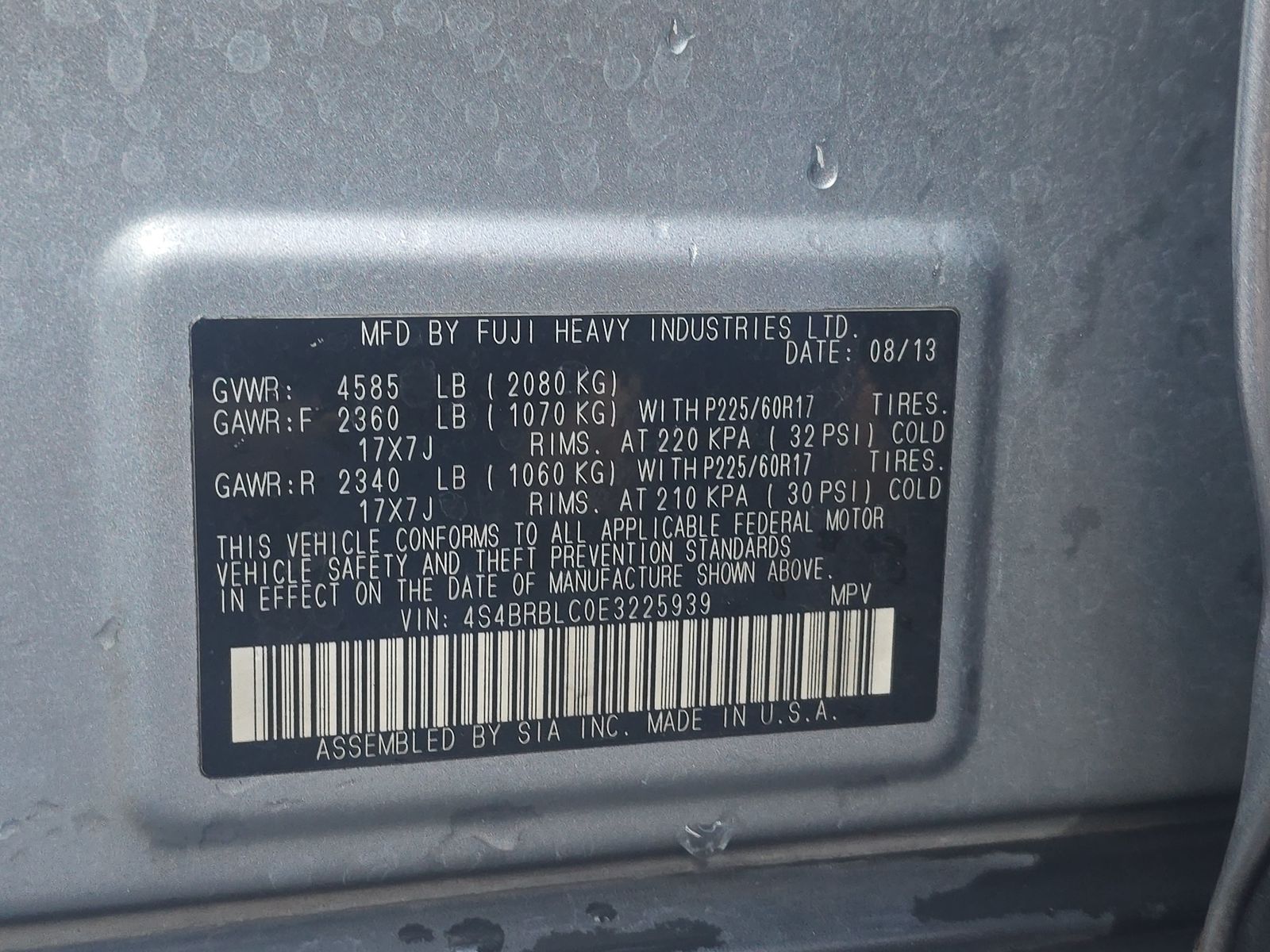 2014 Subaru Outback 2.5i Limited AWD