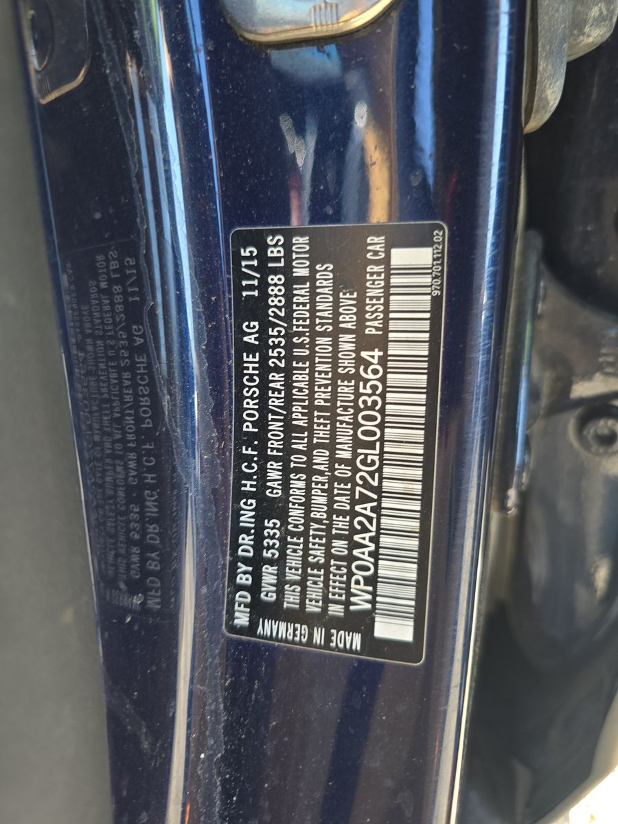 2016 Porsche Panamera 4 Edition AWD