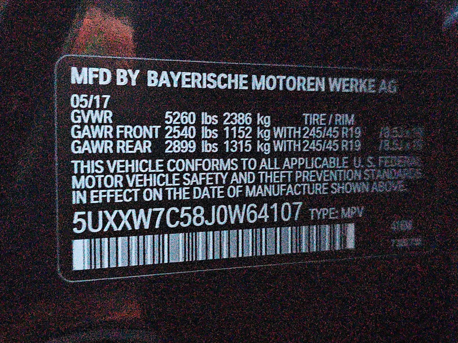 2018 BMW X4 M40i AWD