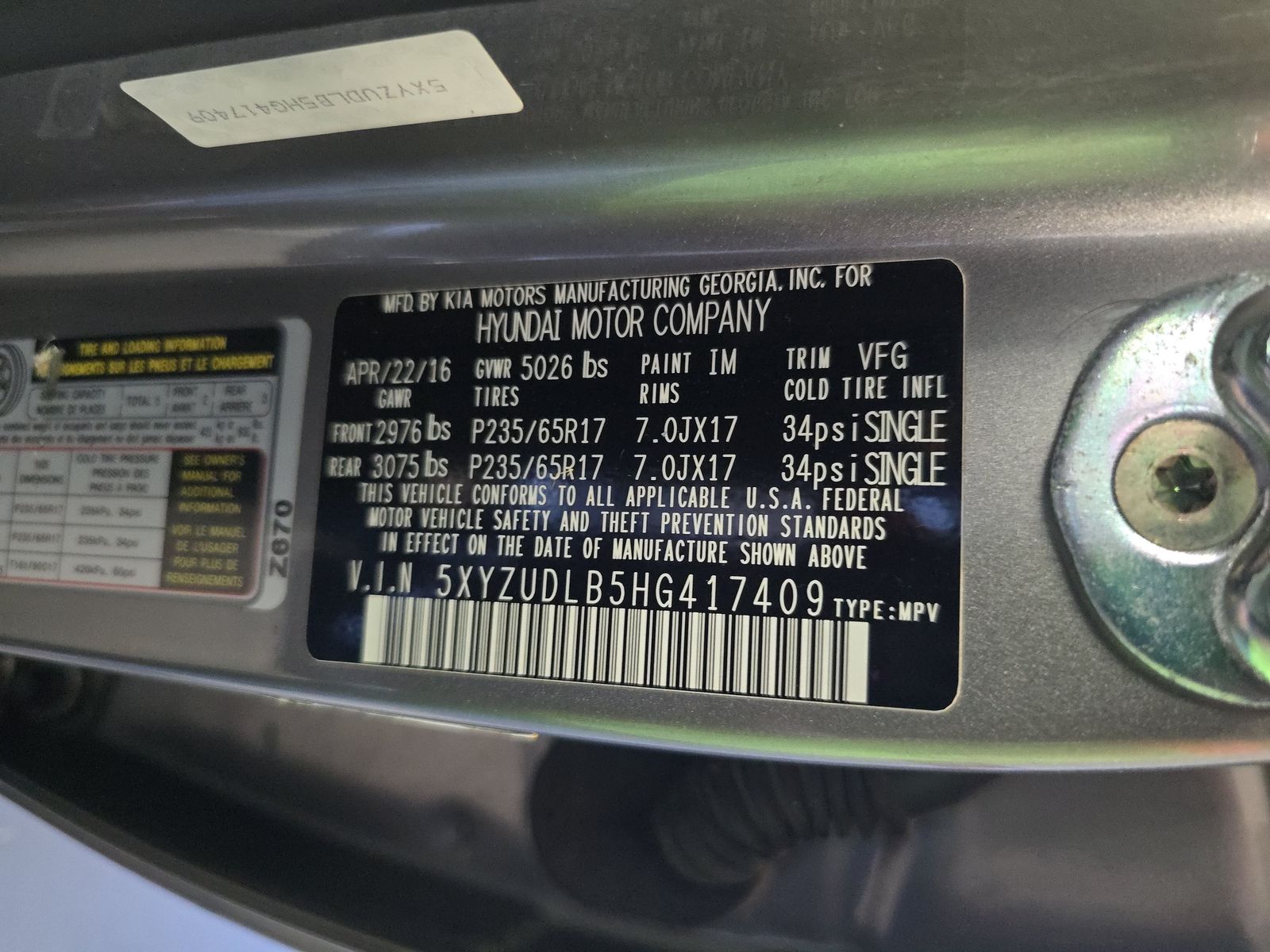 2017 Hyundai Santa Fe Sport Base AWD