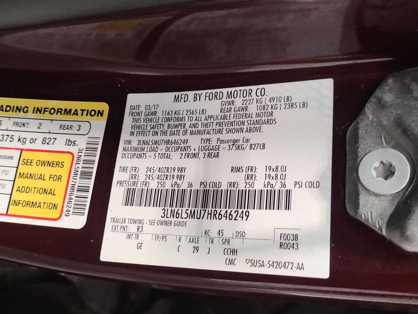 2017 Lincoln MKZ Hybrid Reserve FWD