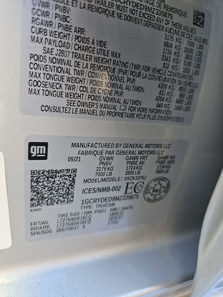 2021 Chevrolet Silverado 1500 LT AWD