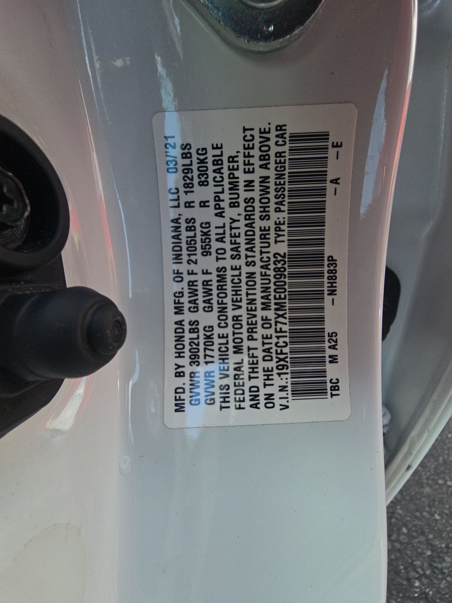 2021 Honda Civic EX-L FWD