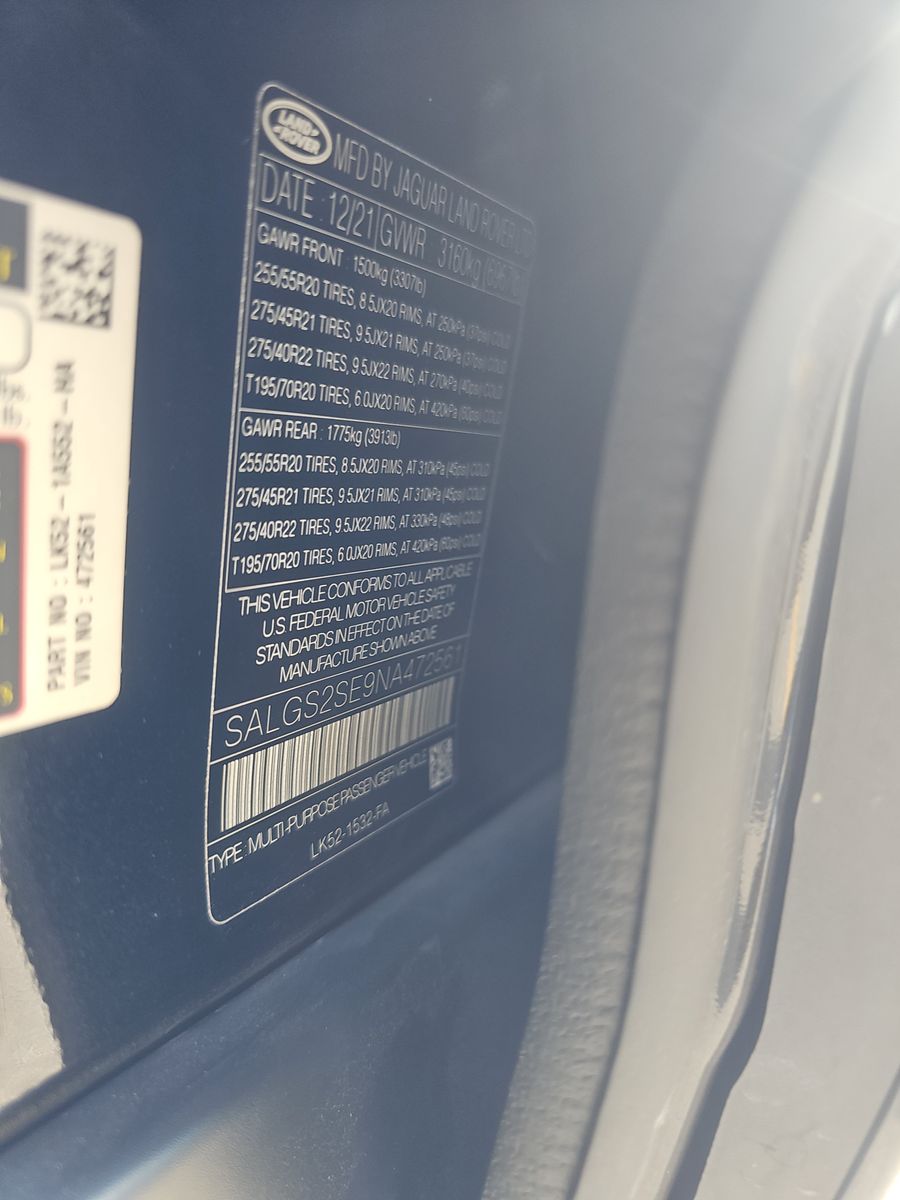 2022 Land Rover Range Rover P525 Westminster AWD