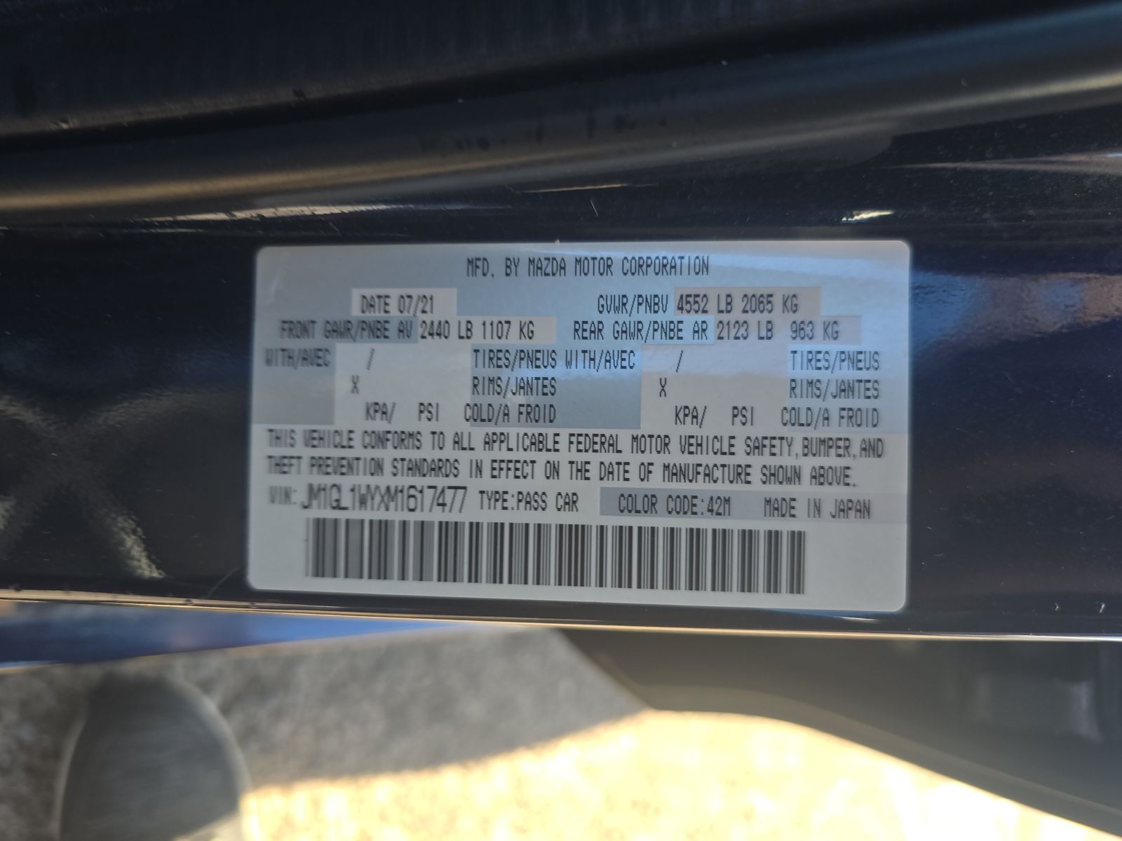 2021 MAZDA MAZDA6 Grand Touring Reserve FWD