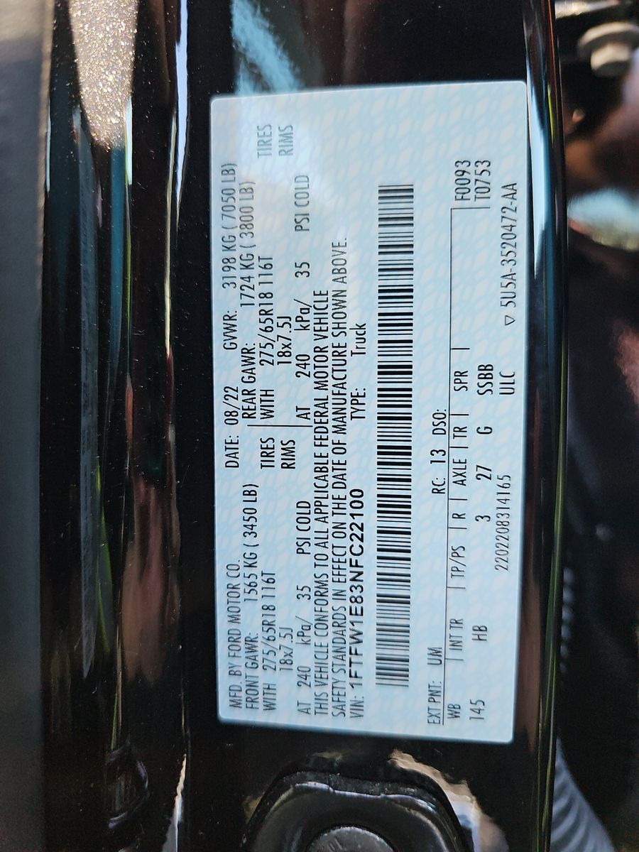 2022 Ford F-150 Lariat AWD