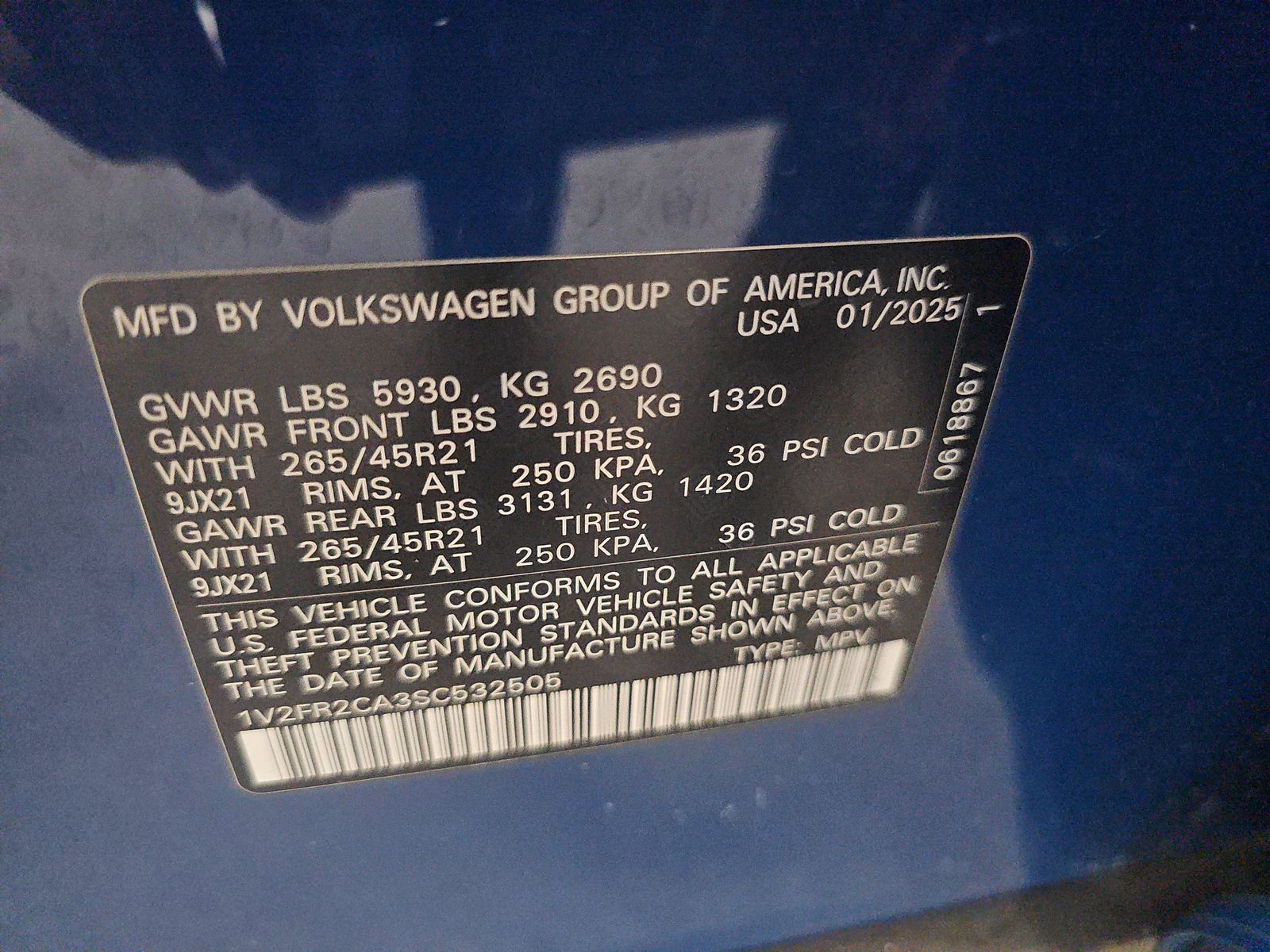 2025 Volkswagen Atlas 2.0T SEL Premium R-Line AWD