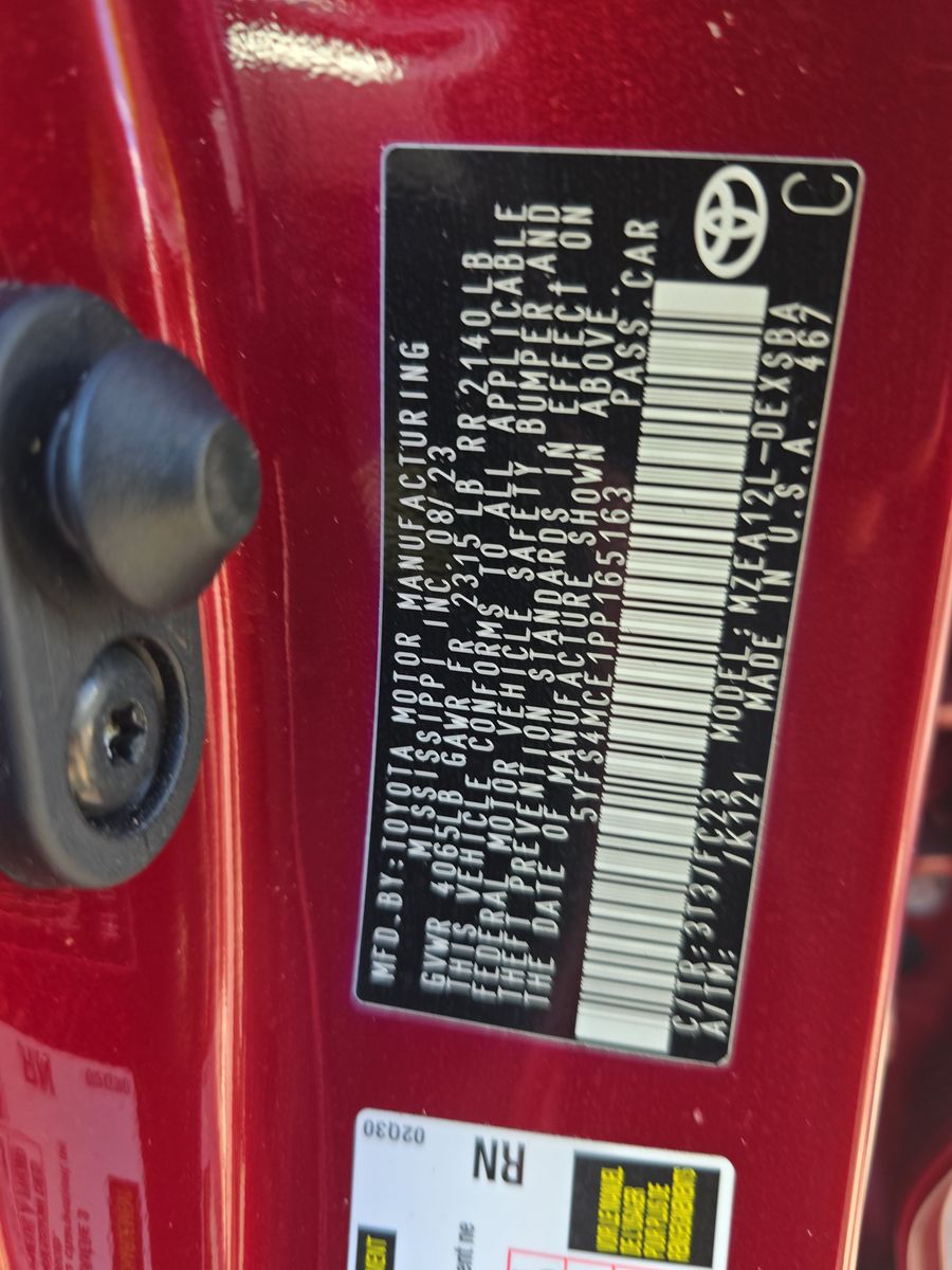 2023 Toyota Corolla SE FWD