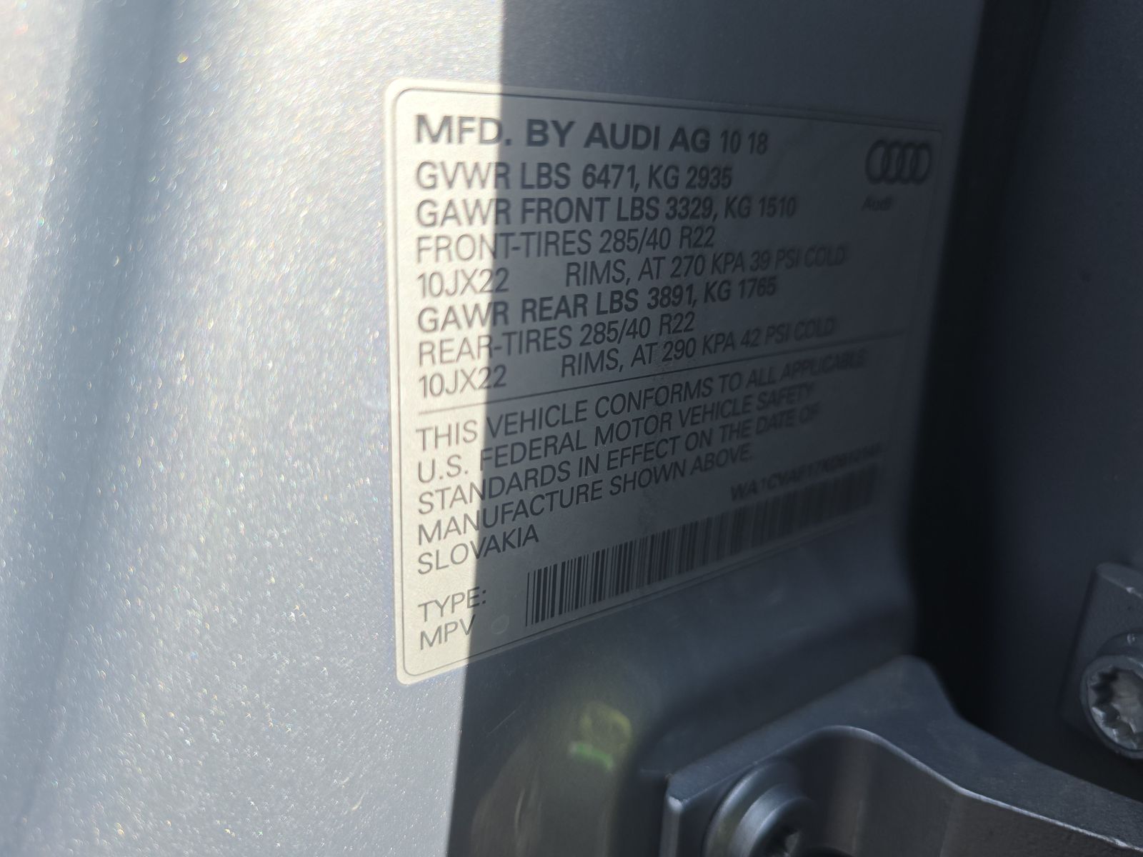 2019 Audi Q8 Prestige AWD