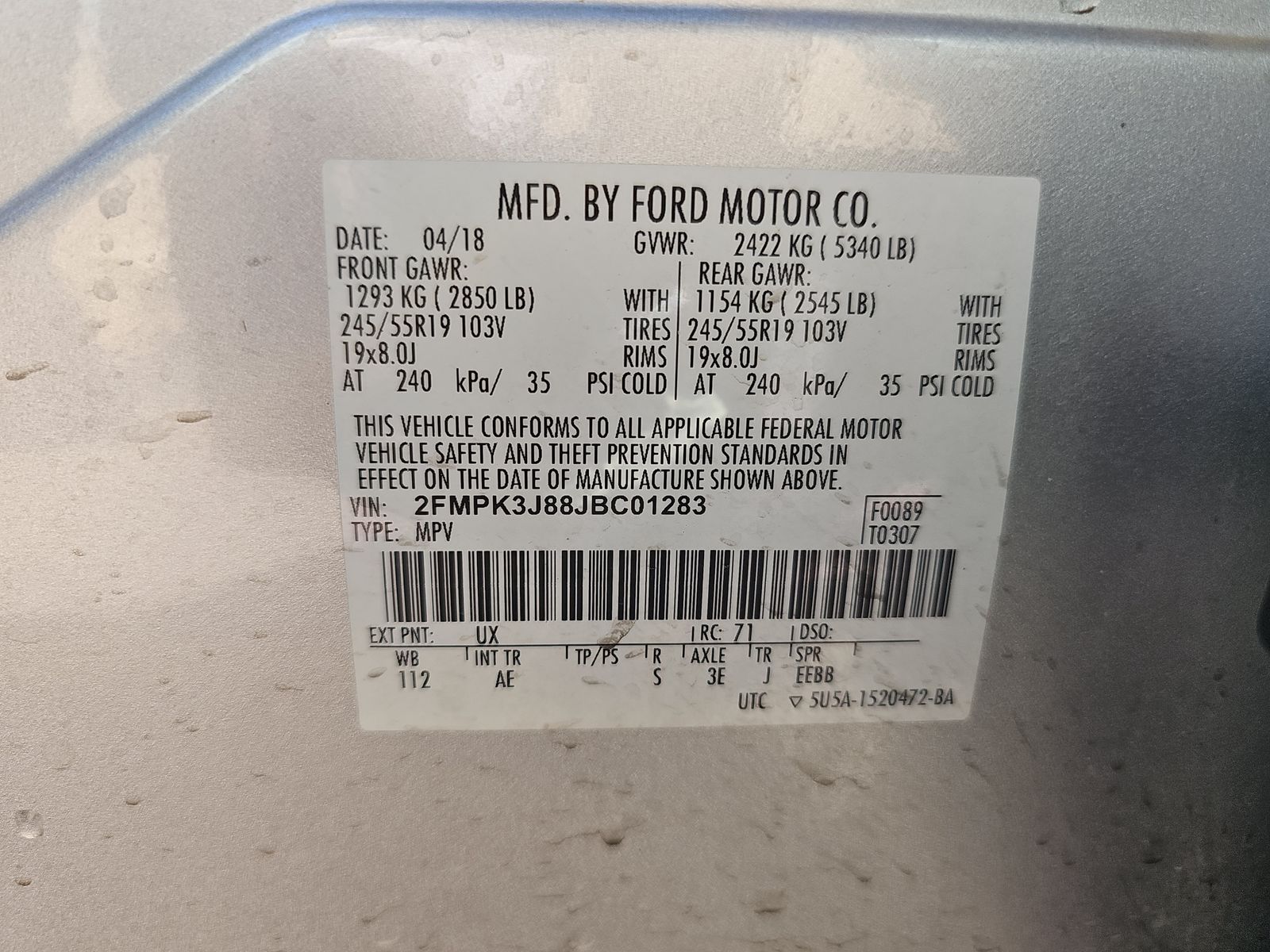 2018 Ford Edge SEL FWD