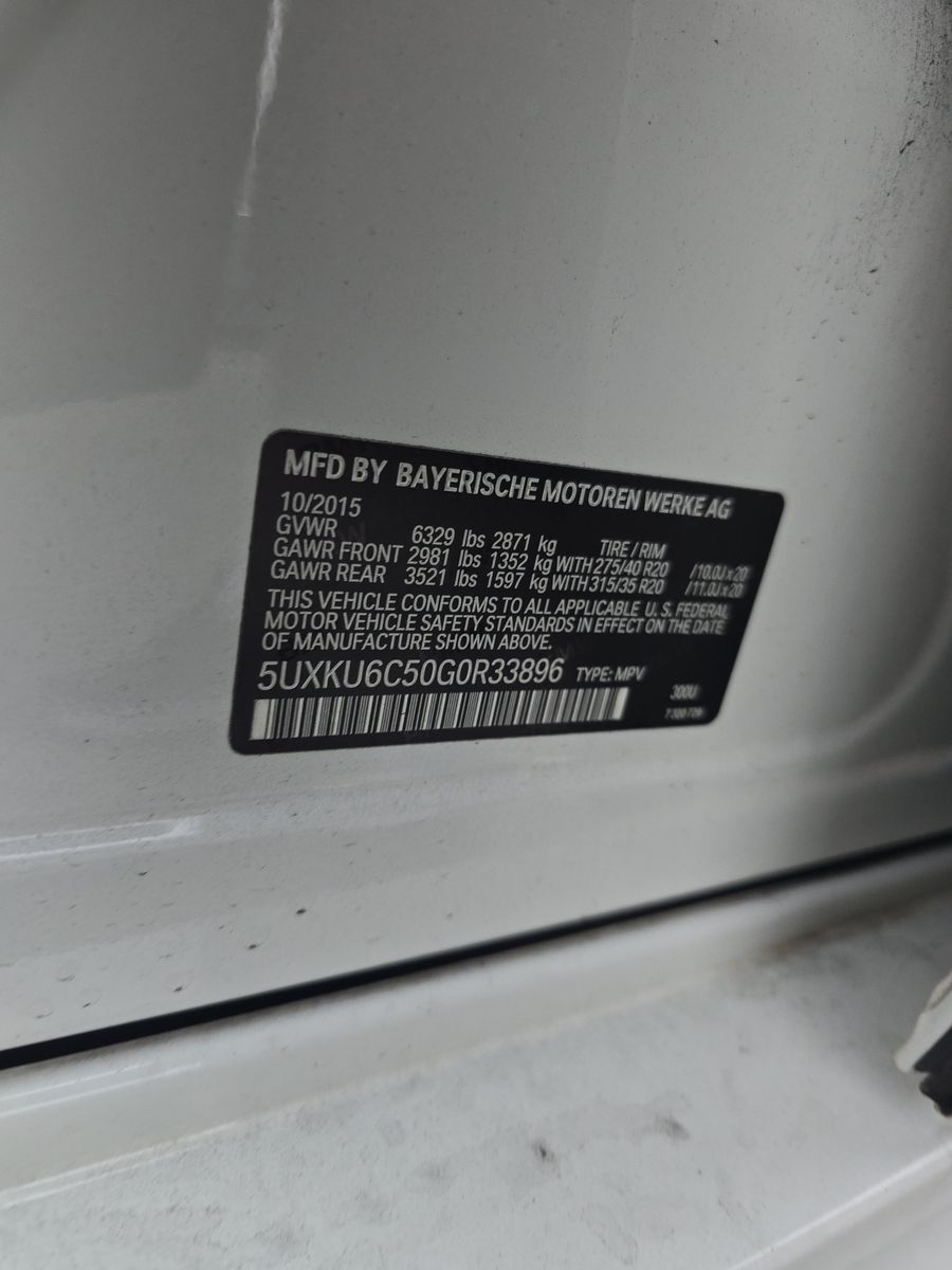 2016 BMW X6 xDrive50i AWD