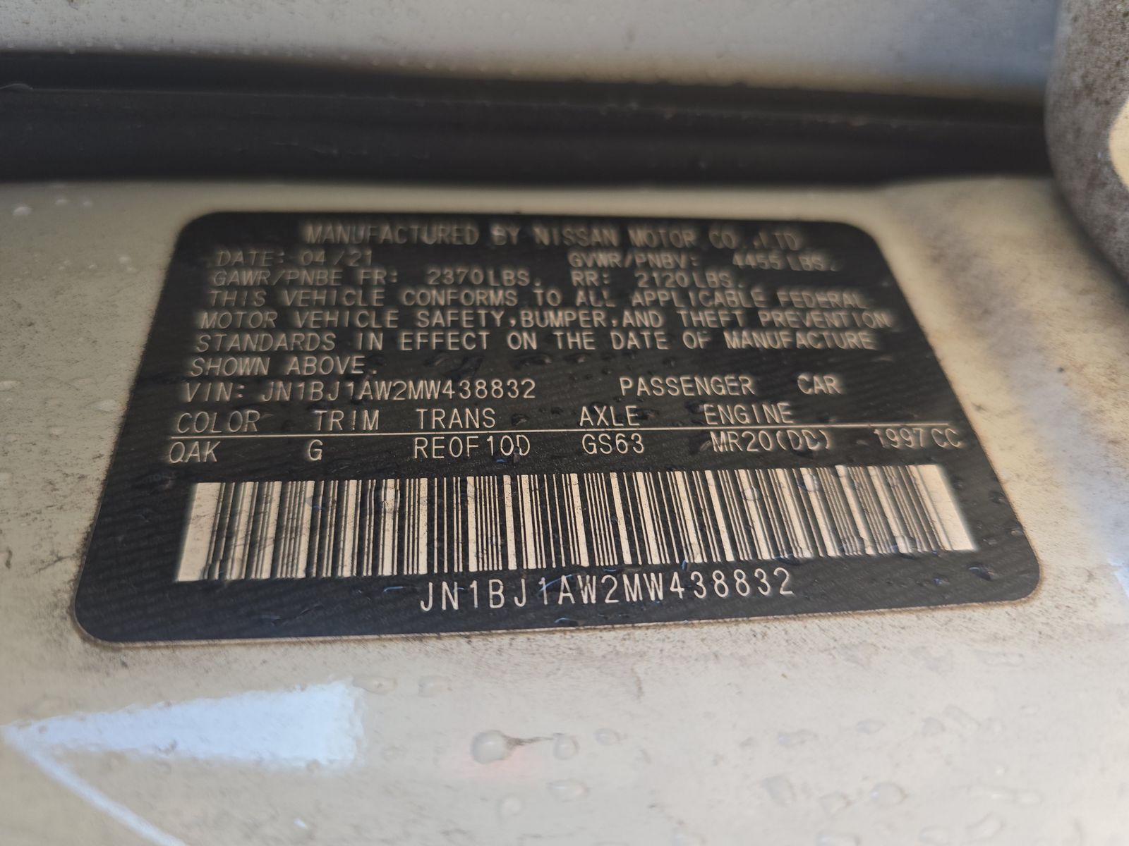 2021 Nissan Rogue Sport S AWD