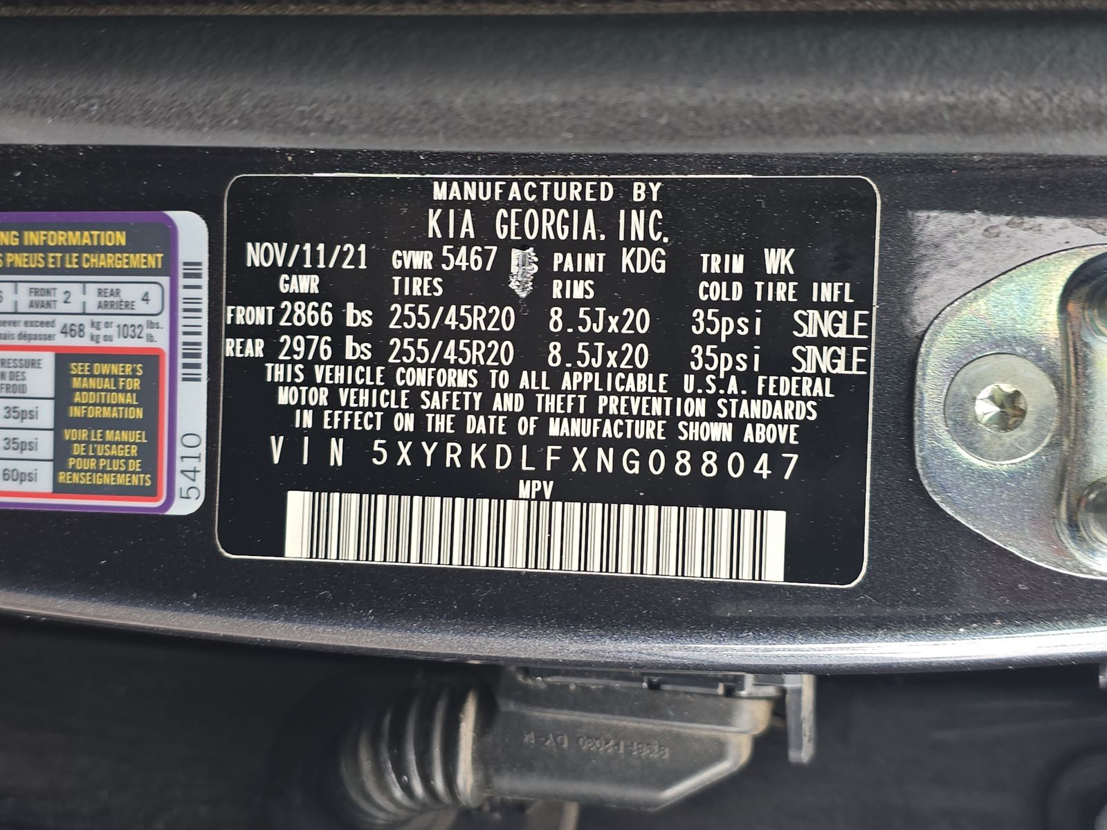 2022 Kia Sorento SX AWD