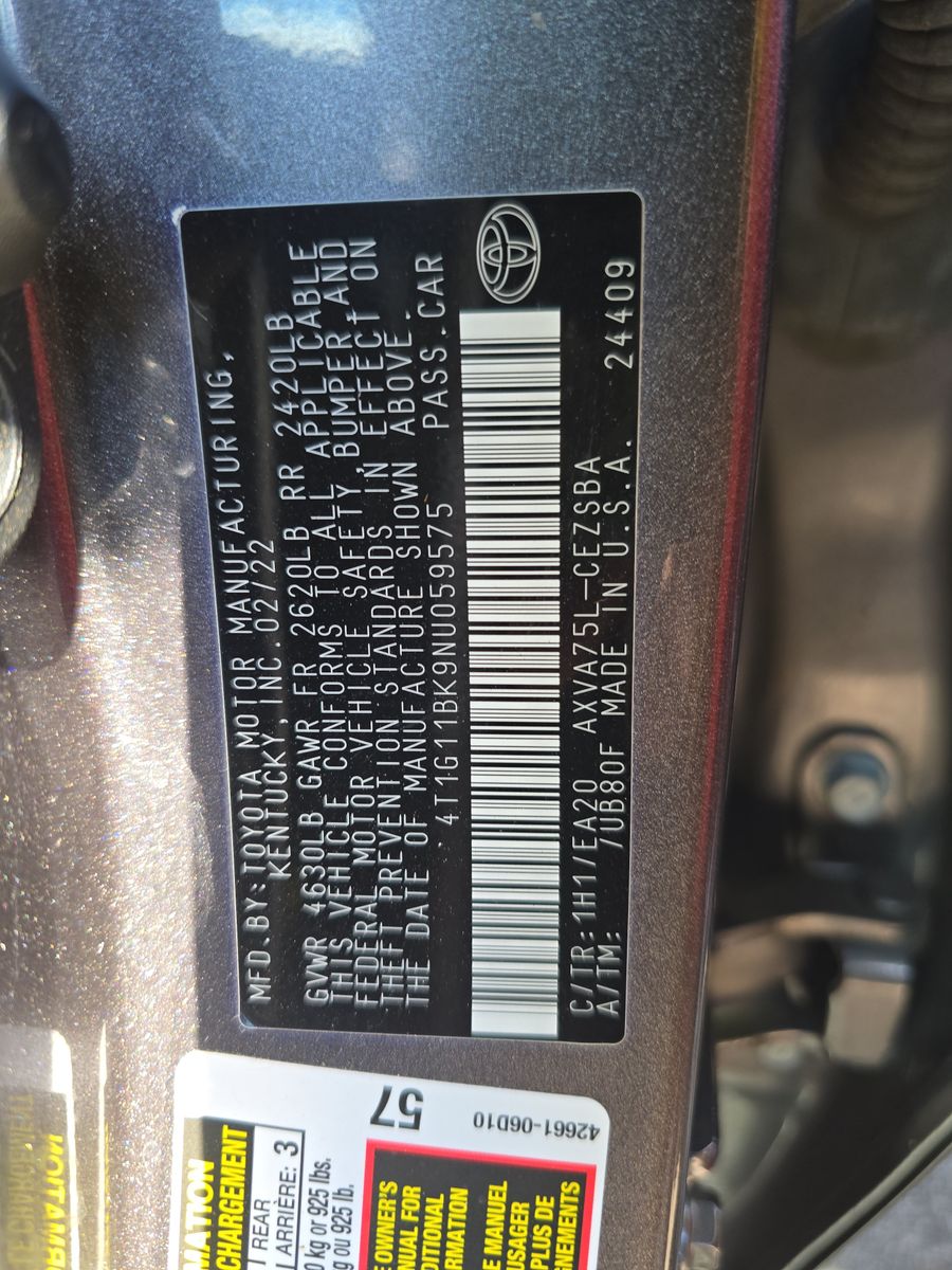 2022 Toyota Camry SE AWD