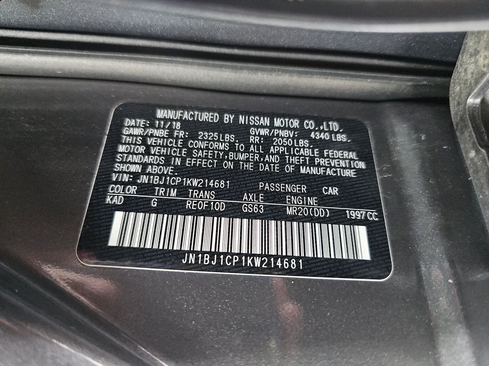 2019 Nissan Rogue Sport SV FWD