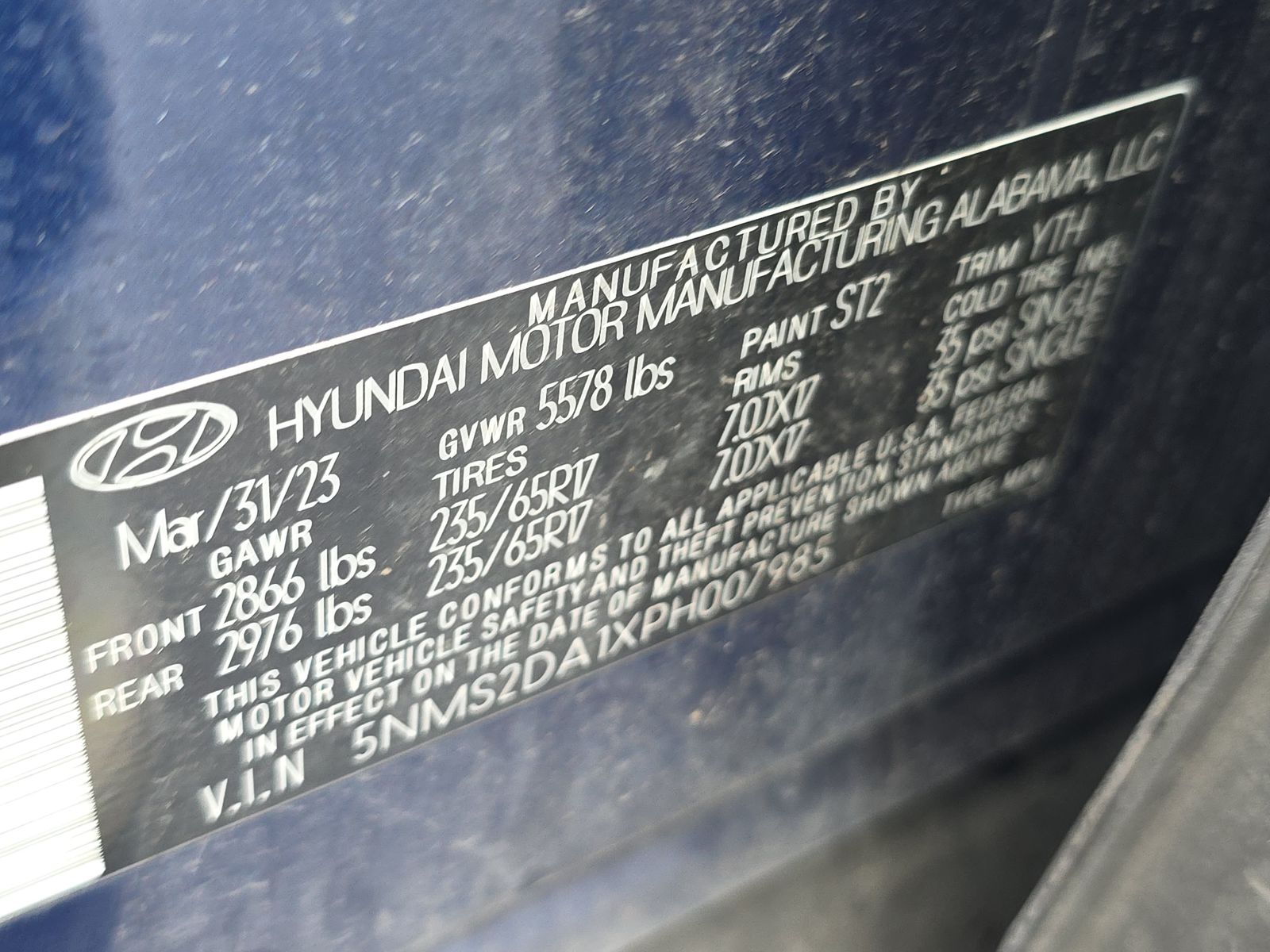 2023 Hyundai Santa Fe Hybrid Blue AWD