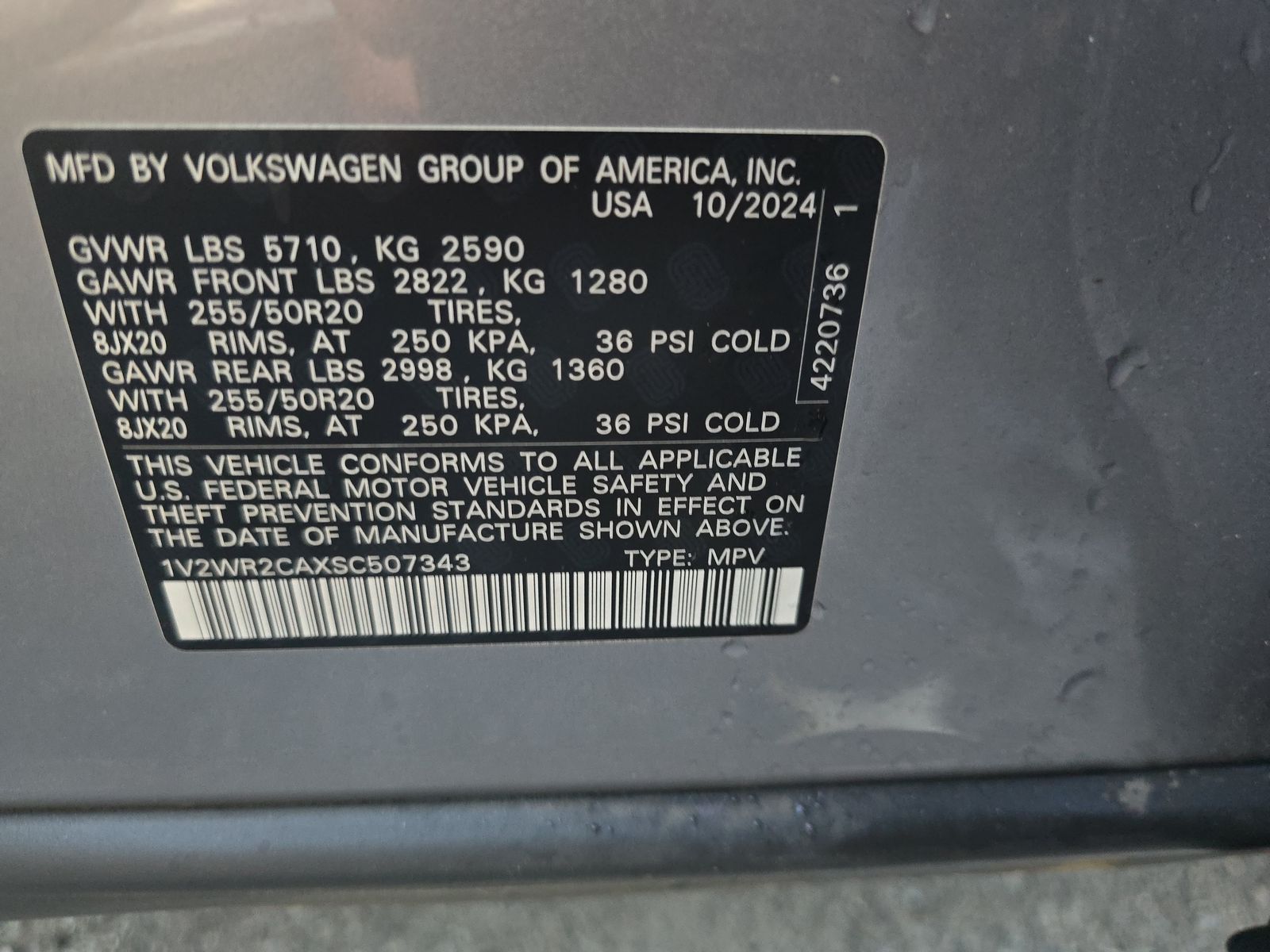 2025 Volkswagen Atlas 2.0T SE FWD