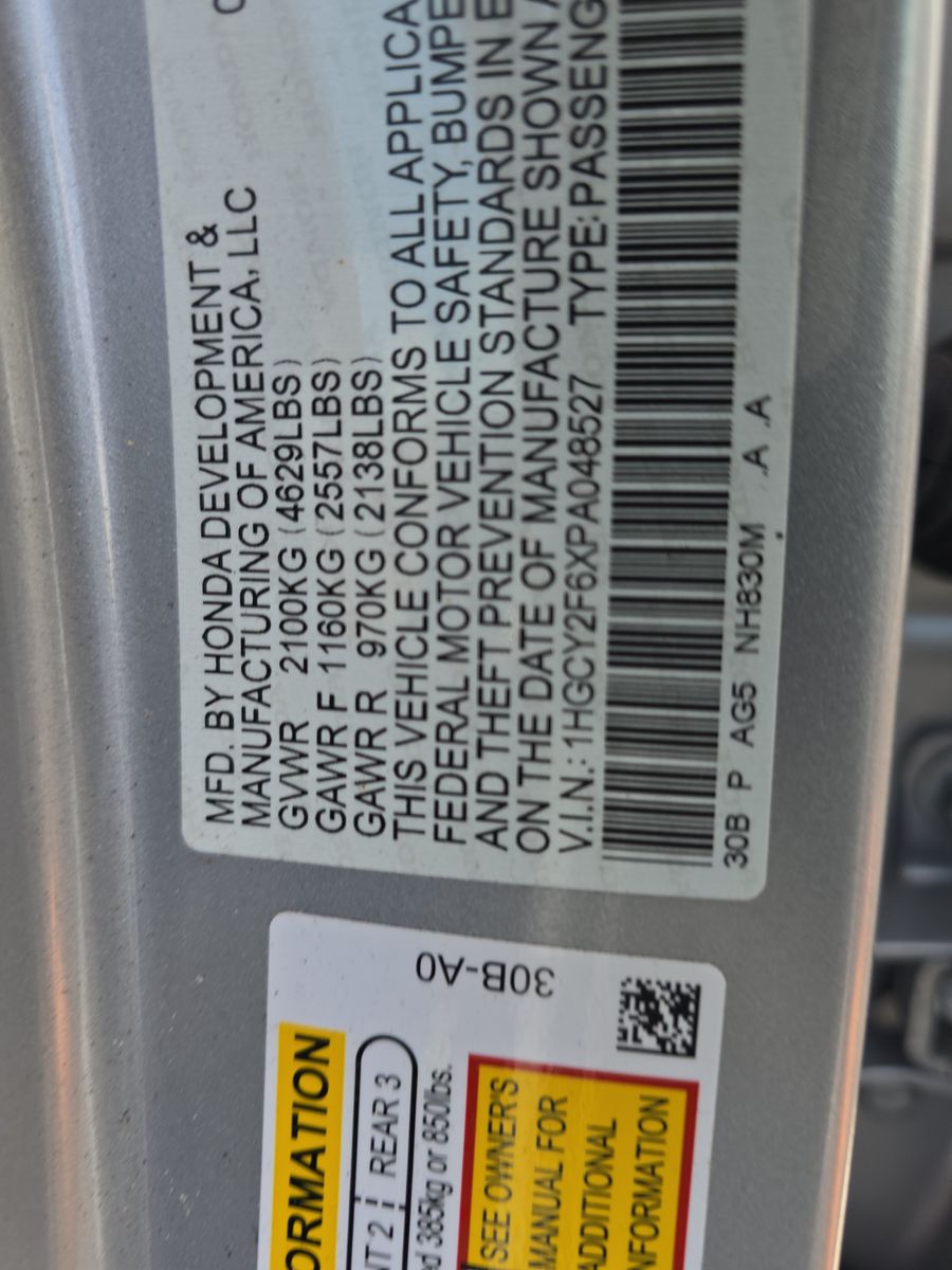 2023 Honda Accord Hybrid EX-L FWD