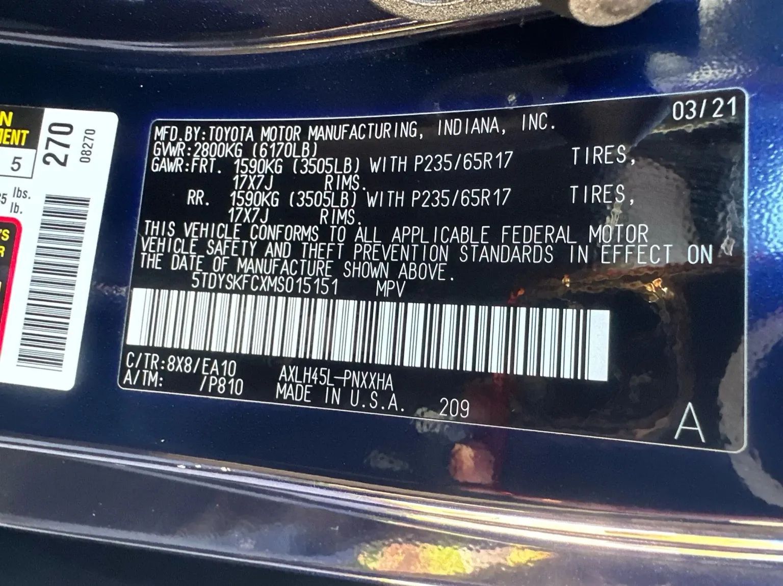 2021 Toyota Sienna XLE AWD