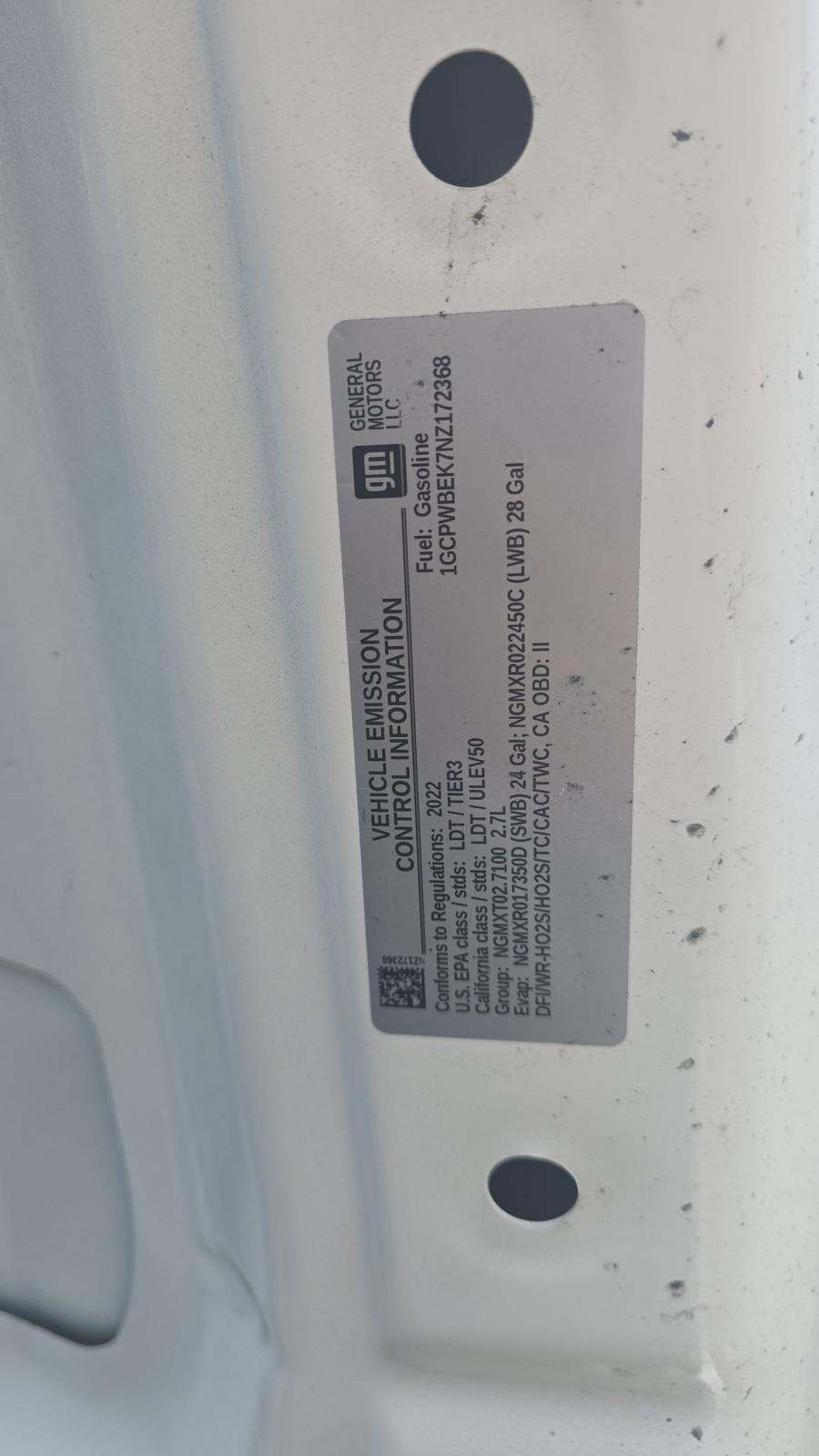 2022 Chevrolet Silverado 1500 Custom RWD