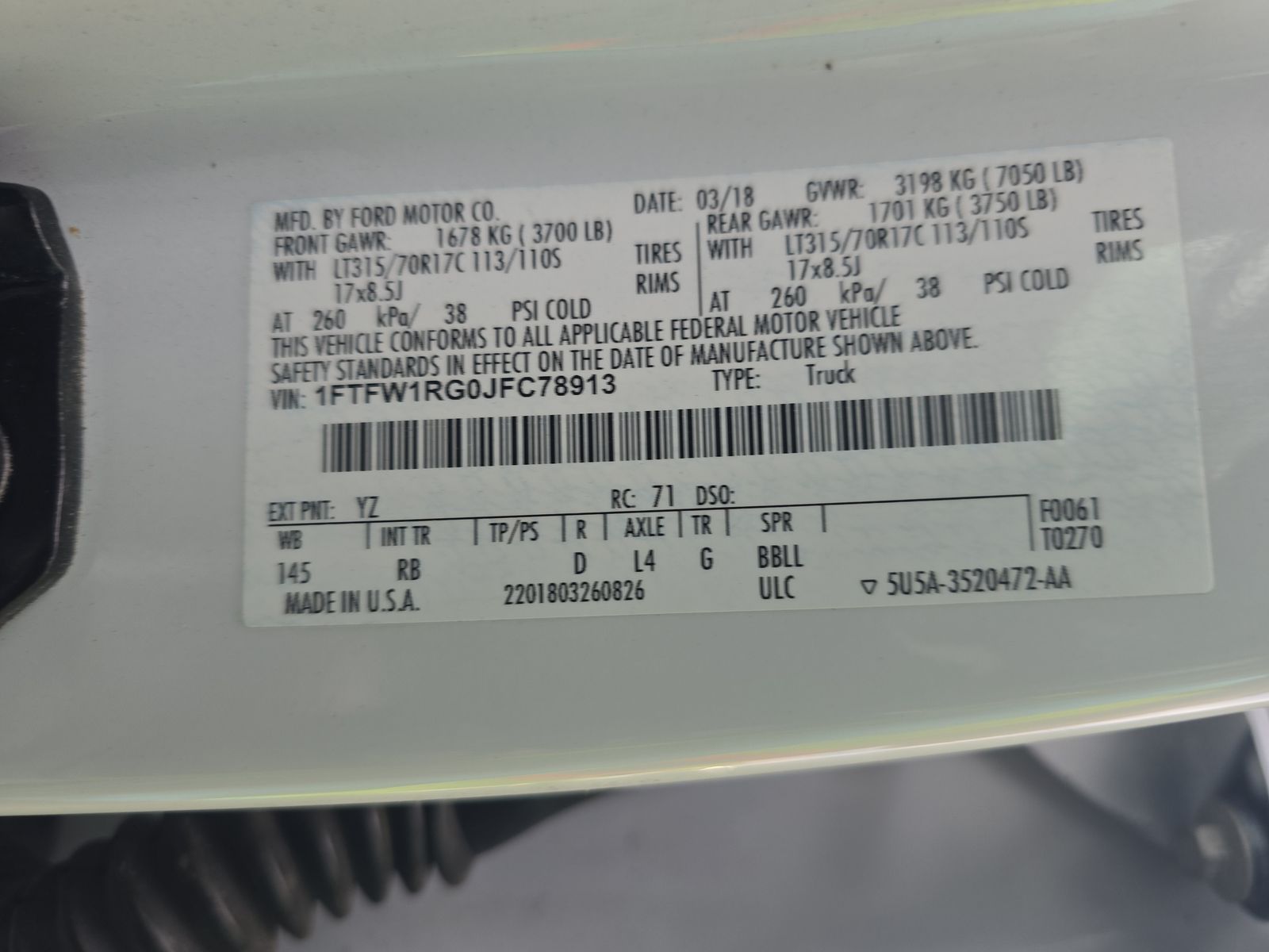 2018 Ford F-150 Raptor AWD