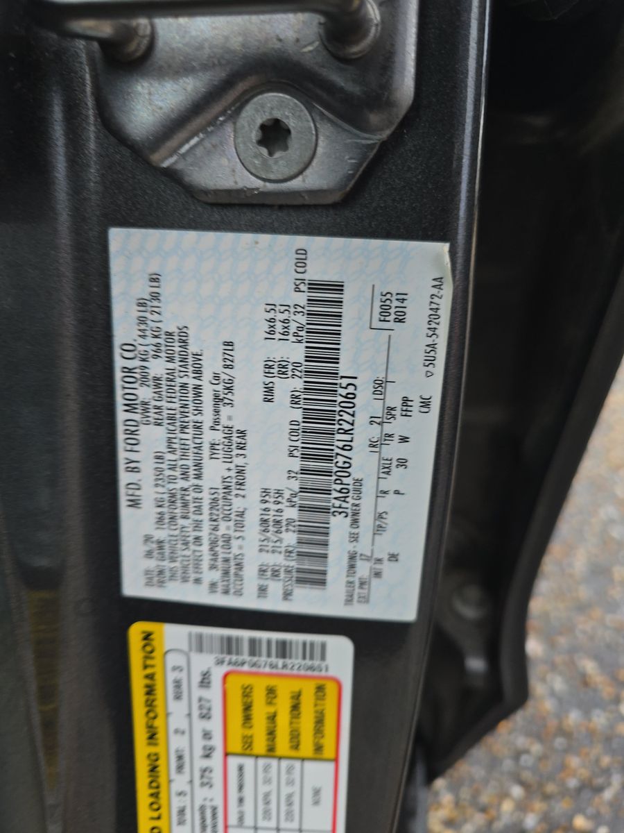 2020 Ford Fusion S FWD