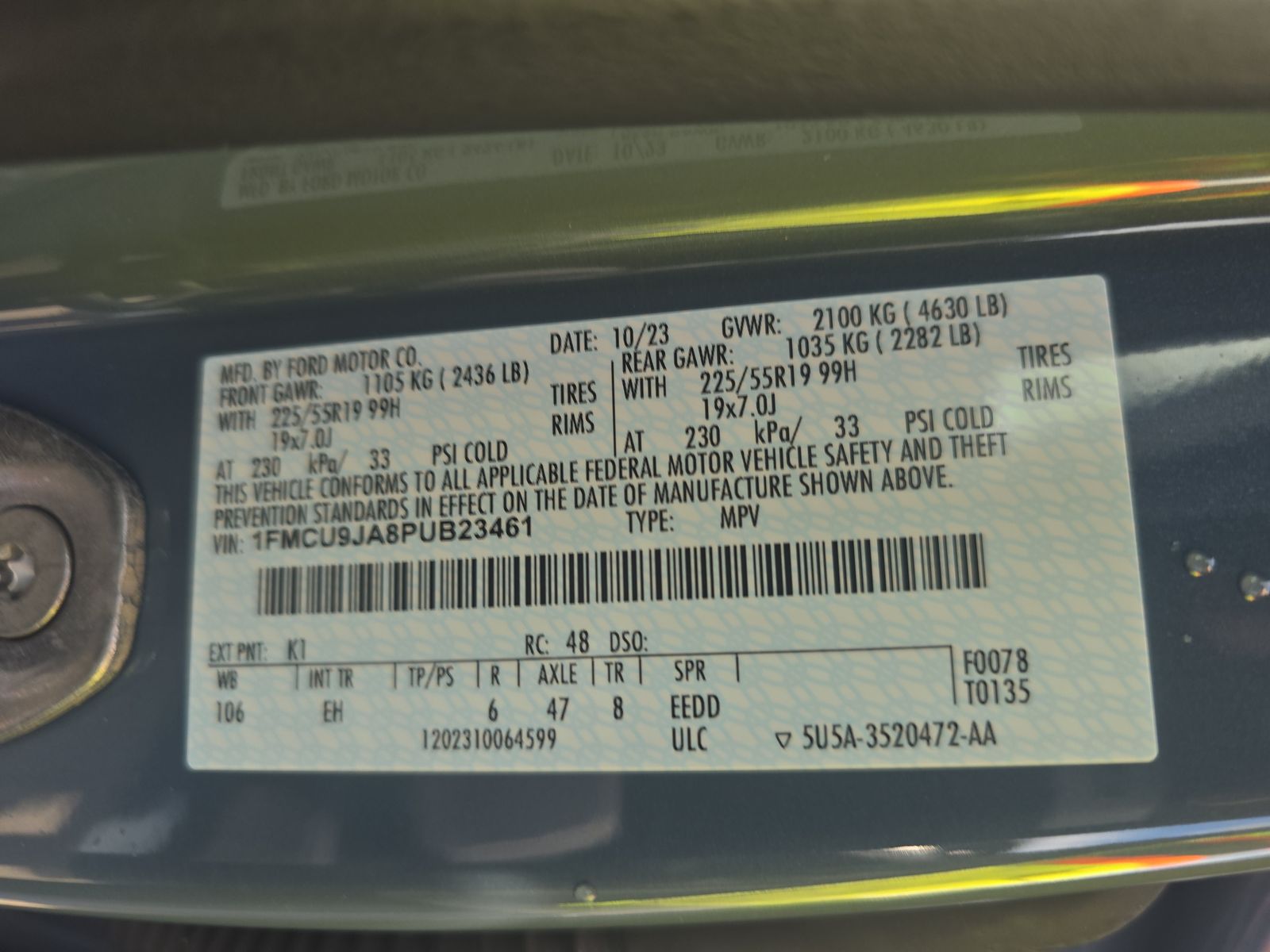 2023 Ford Escape Platinum AWD