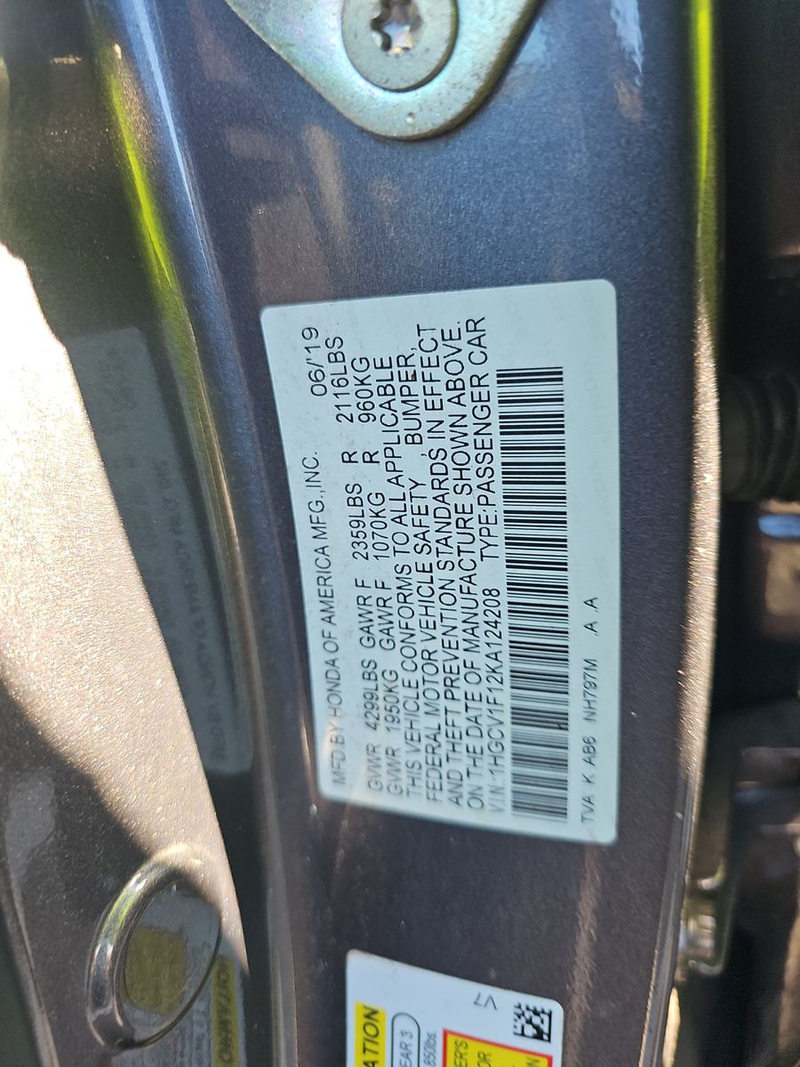 2019 Honda Accord LX FWD