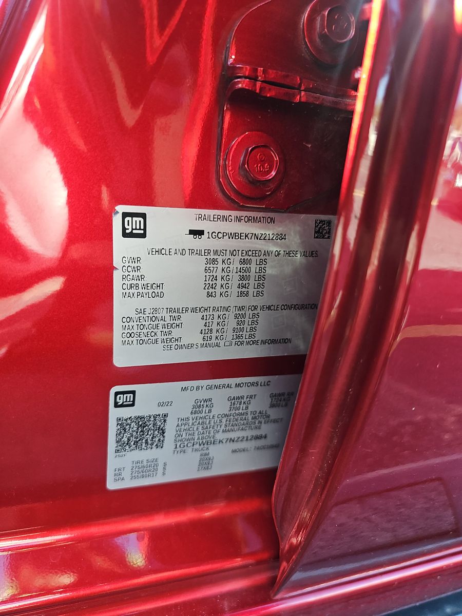 2022 Chevrolet Silverado 1500 Custom RWD