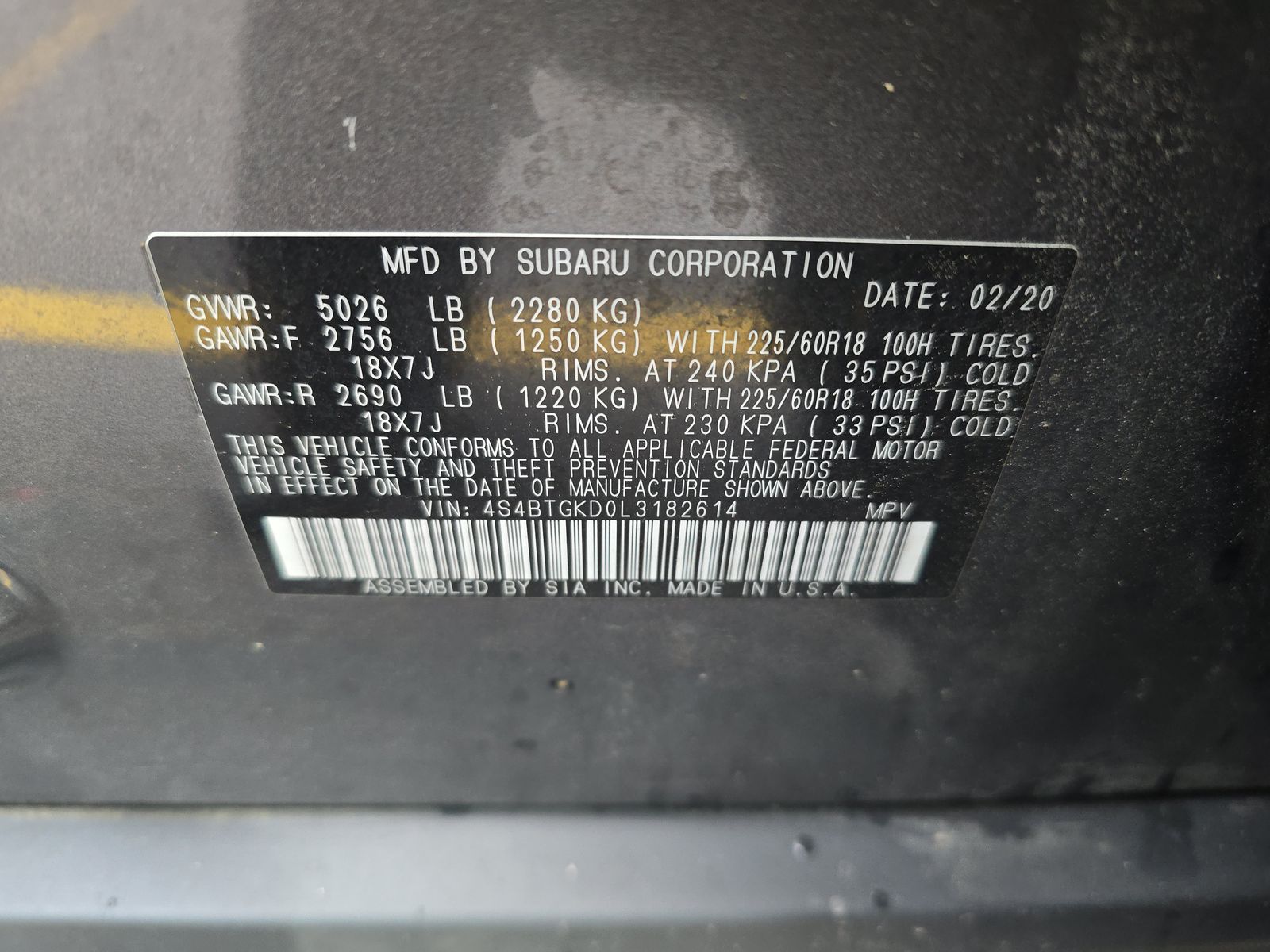 2020 Subaru Outback Onyx Edition XT AWD