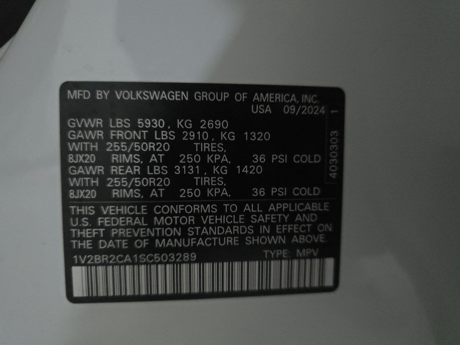 2025 Volkswagen Atlas 2.0T SEL AWD