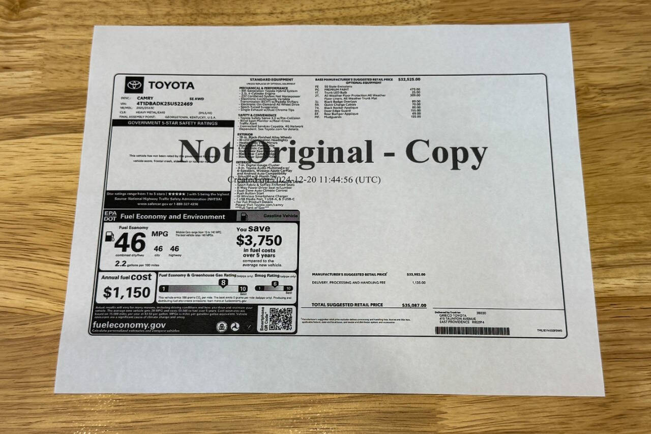 2025 Toyota Camry SE AWD