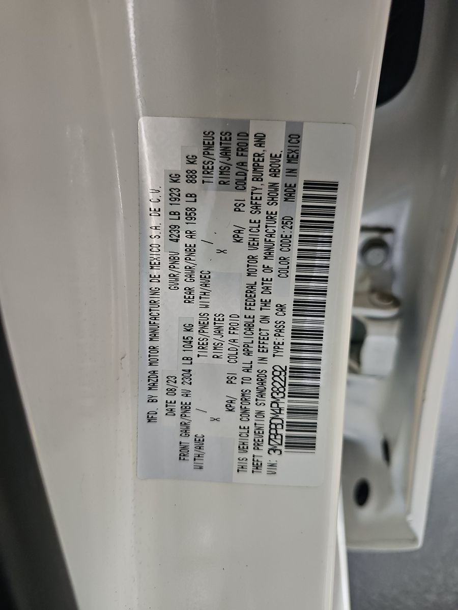 2023 MAZDA MAZDA3 2.5 S AWD