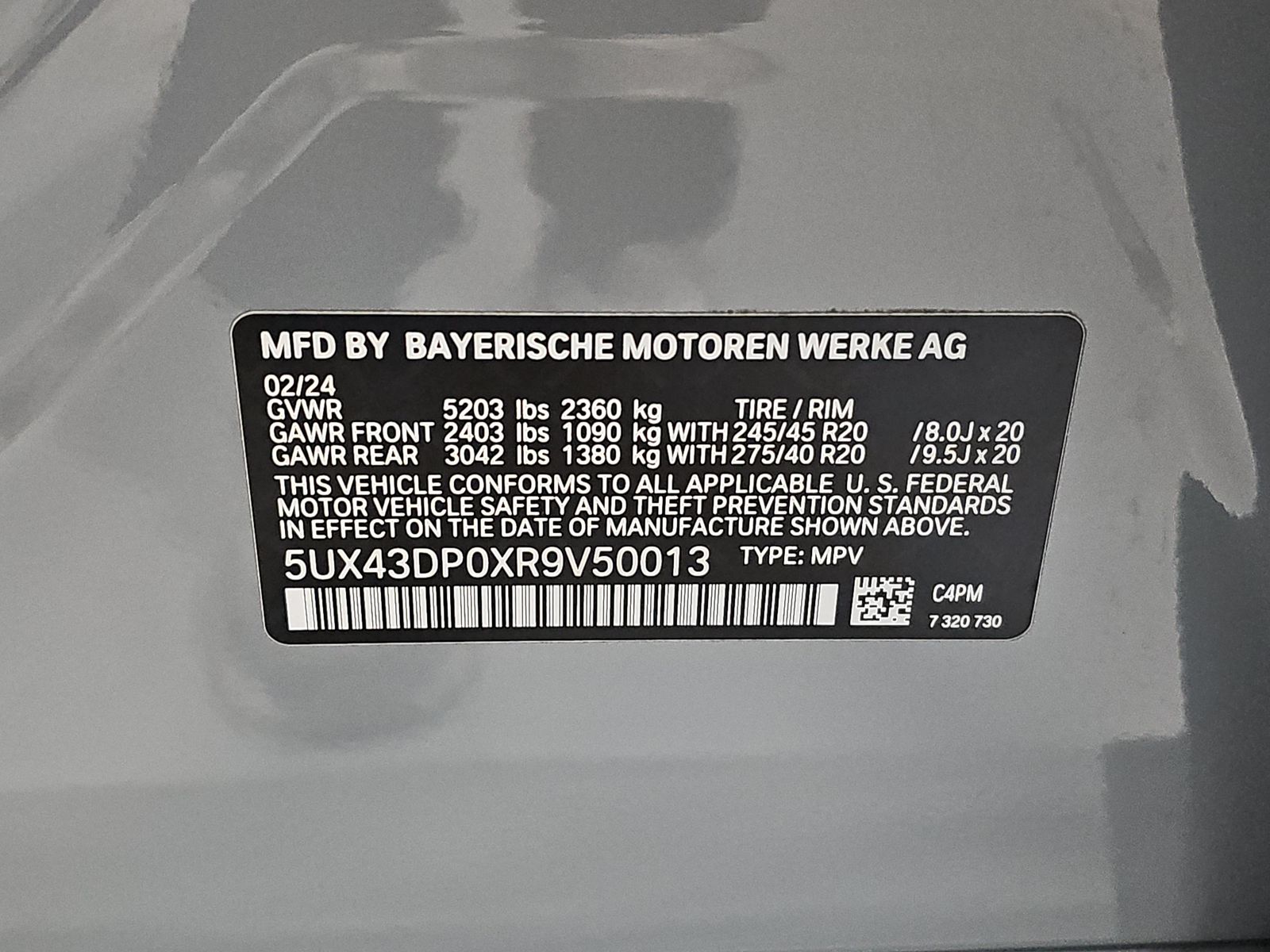 2024 BMW X3 sDrive30i RWD