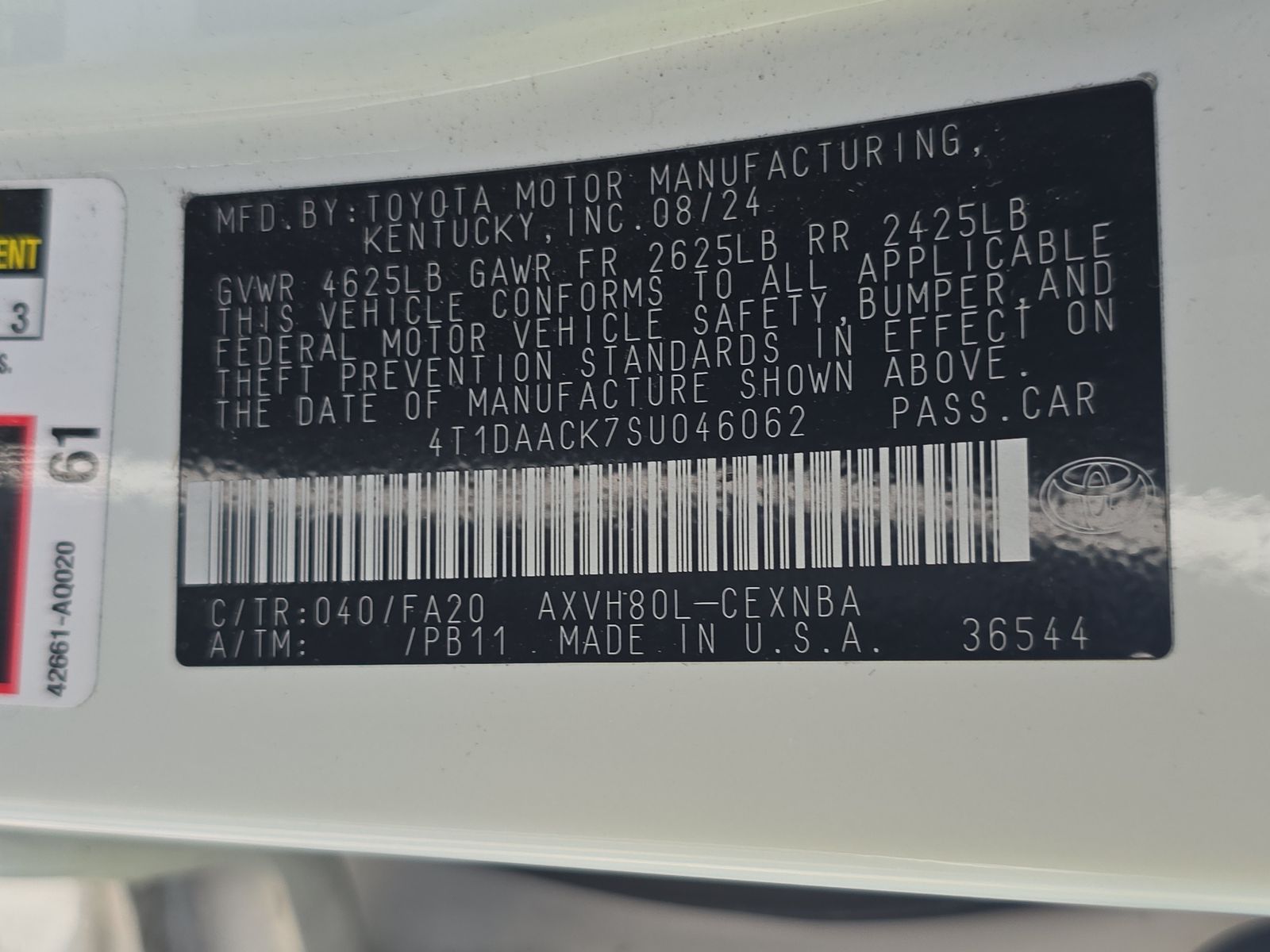 2025 Toyota Camry LE FWD