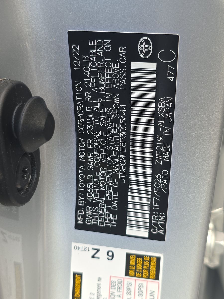 2023 Toyota Corolla Hybrid SE FWD