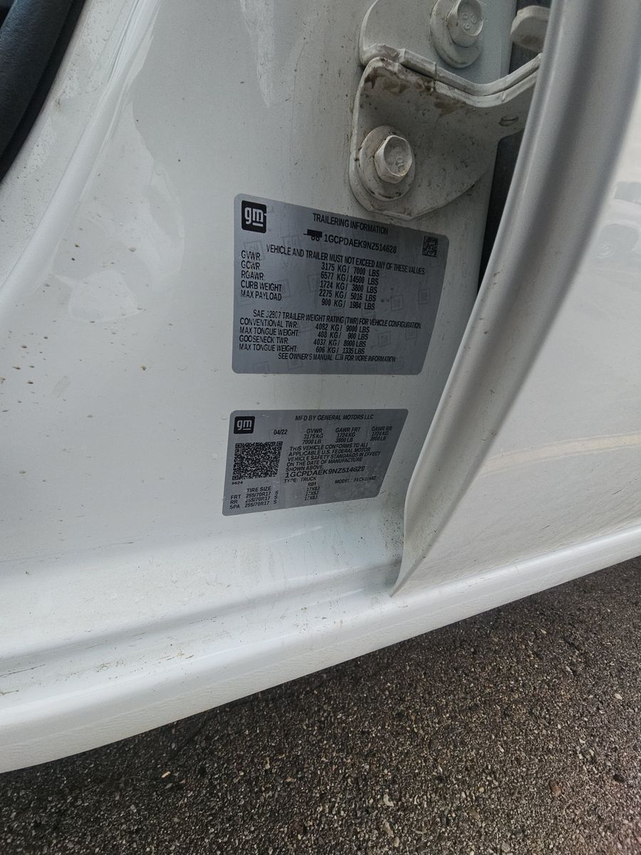 2022 Chevrolet Silverado 1500 Work Truck AWD