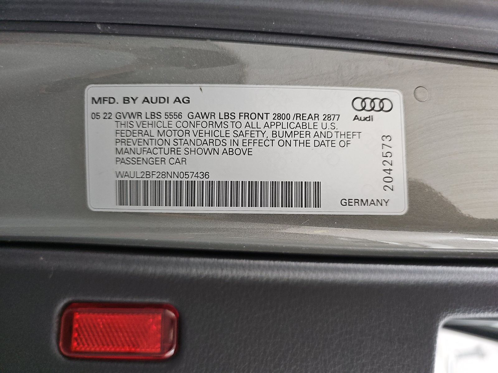 2022 Audi A6 Premium Plus AWD