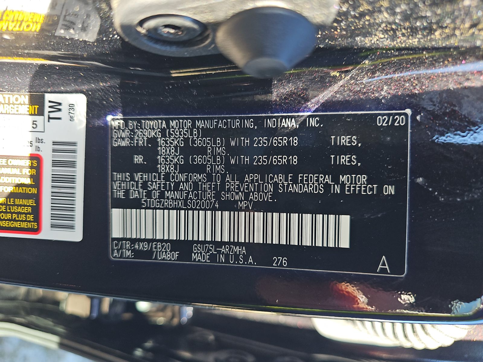 2020 Toyota Highlander XLE AWD