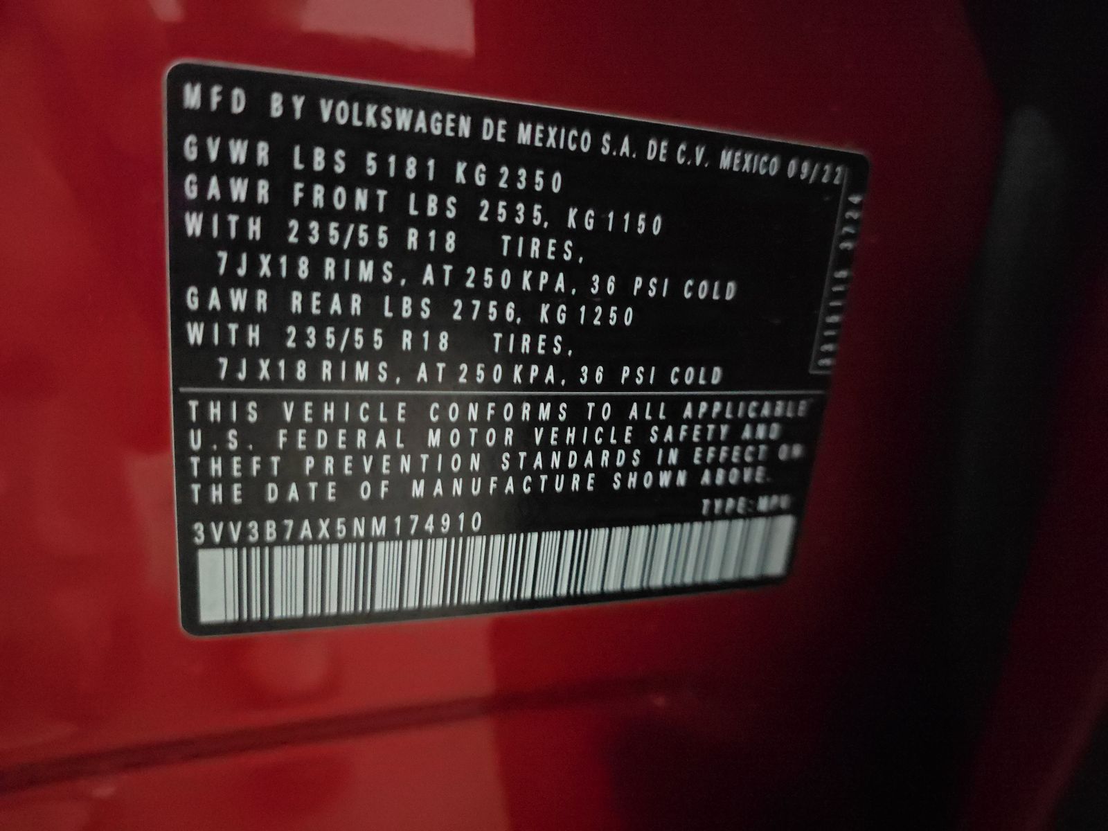 2022 Volkswagen Tiguan 2.0T SE FWD