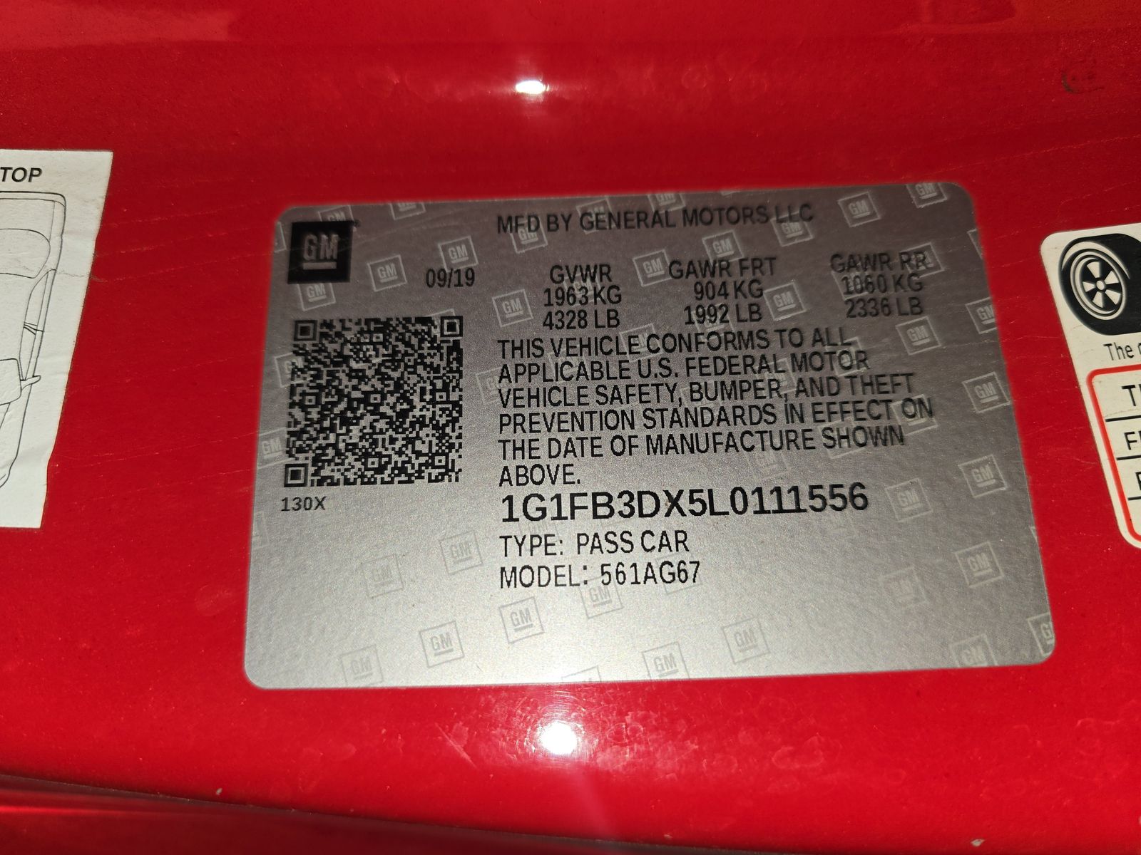 2020 Chevrolet Camaro 1LT RWD