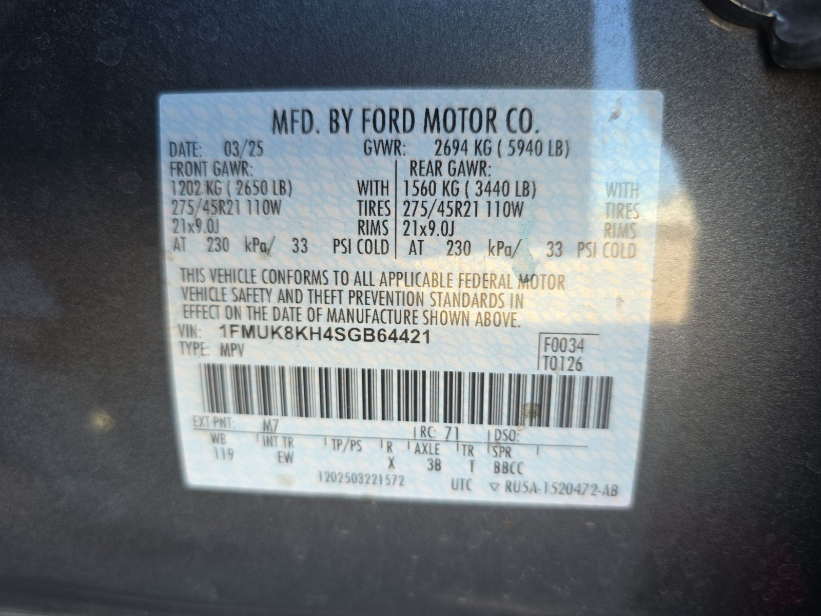 2025 Ford Explorer ST-Line AWD