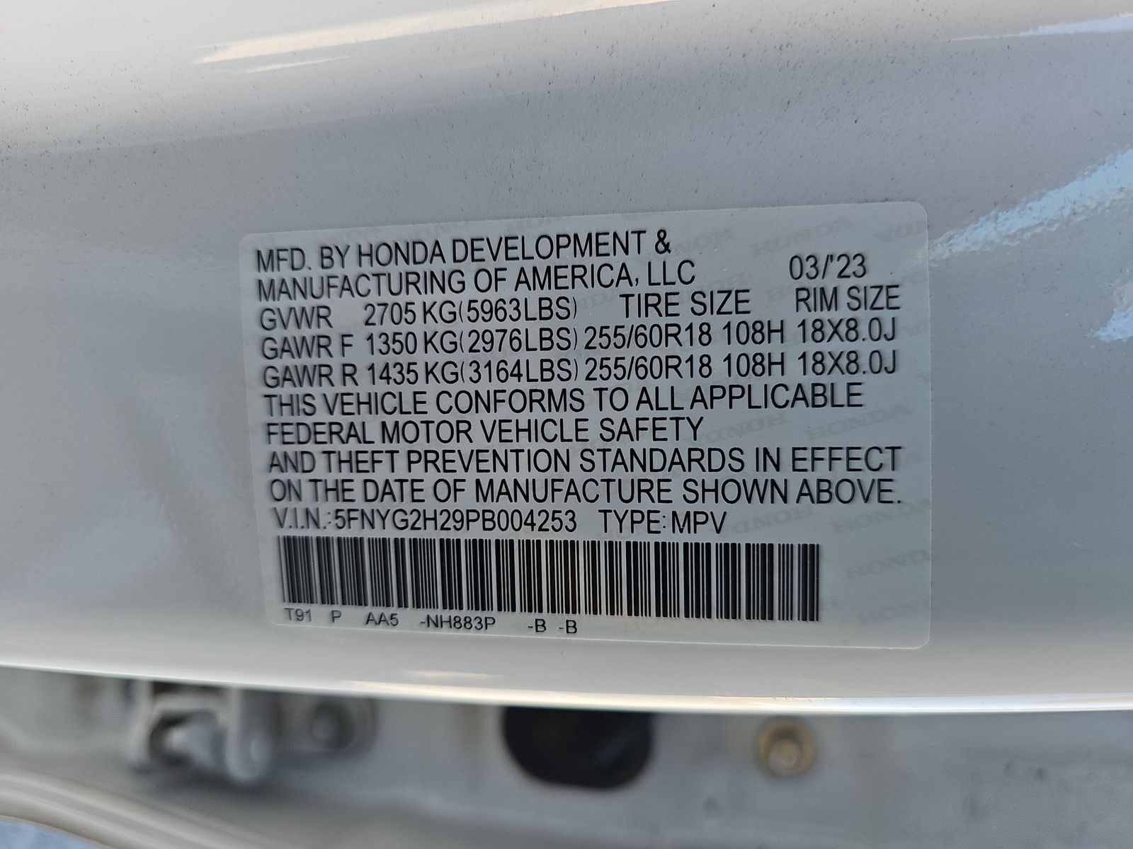 2023 Honda Pilot LX FWD