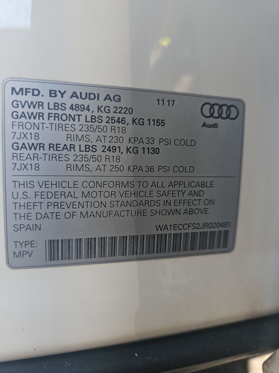 2018 Audi Q3 2.0T Premium AWD