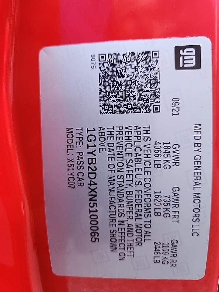 2022 Chevrolet Corvette Stingray RWD