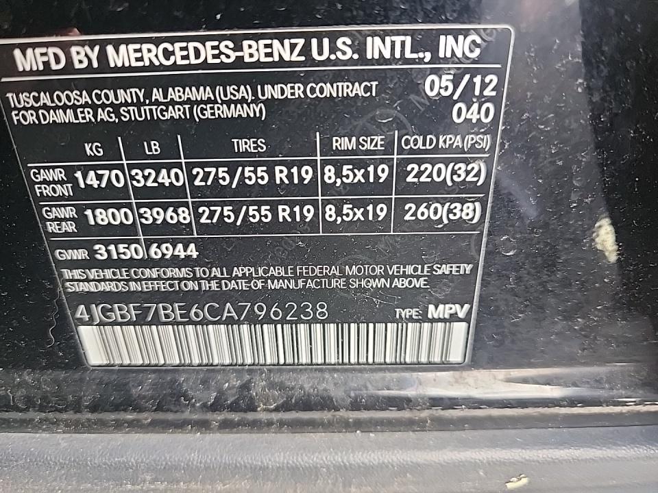 2012 Mercedes-Benz GL-Class GL 450 AWD