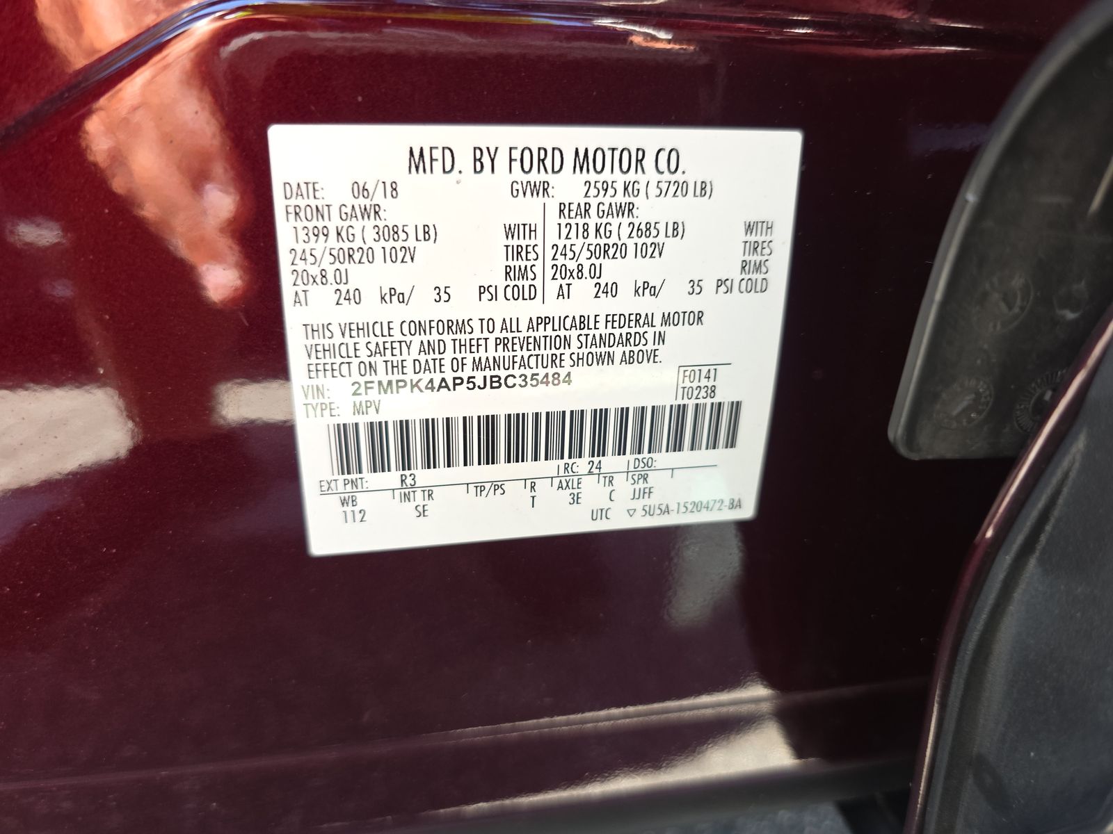 2018 Ford Edge Sport AWD