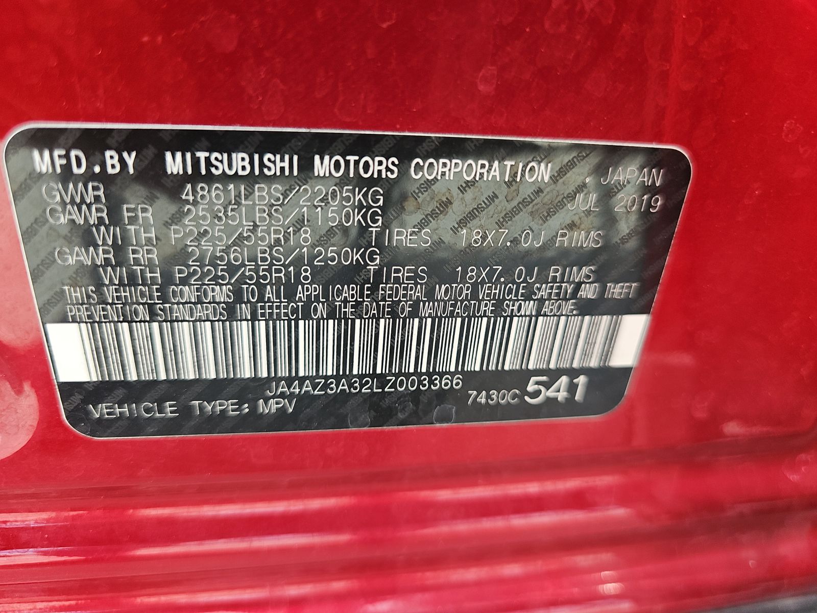 2020 Mitsubishi Outlander LE AWD